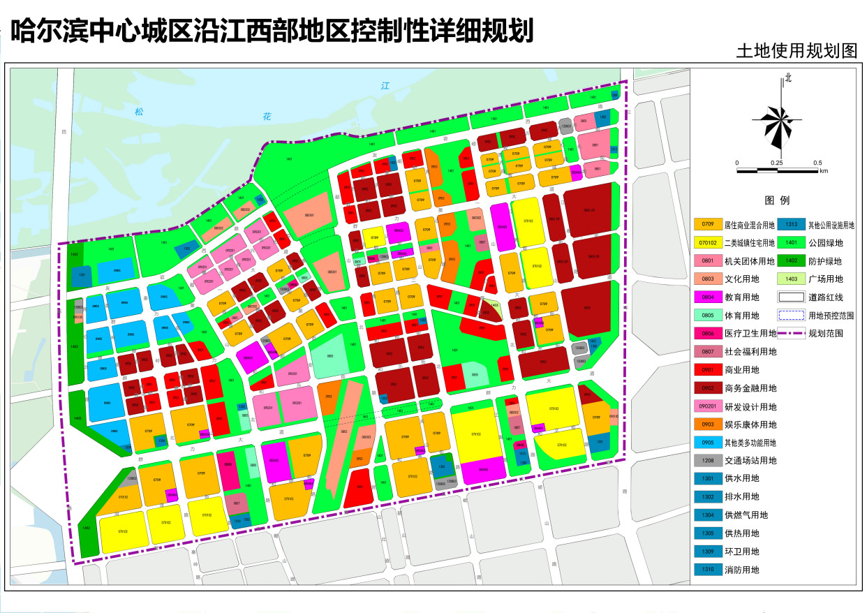 哈尔滨群力西区沿江区块这样规划
