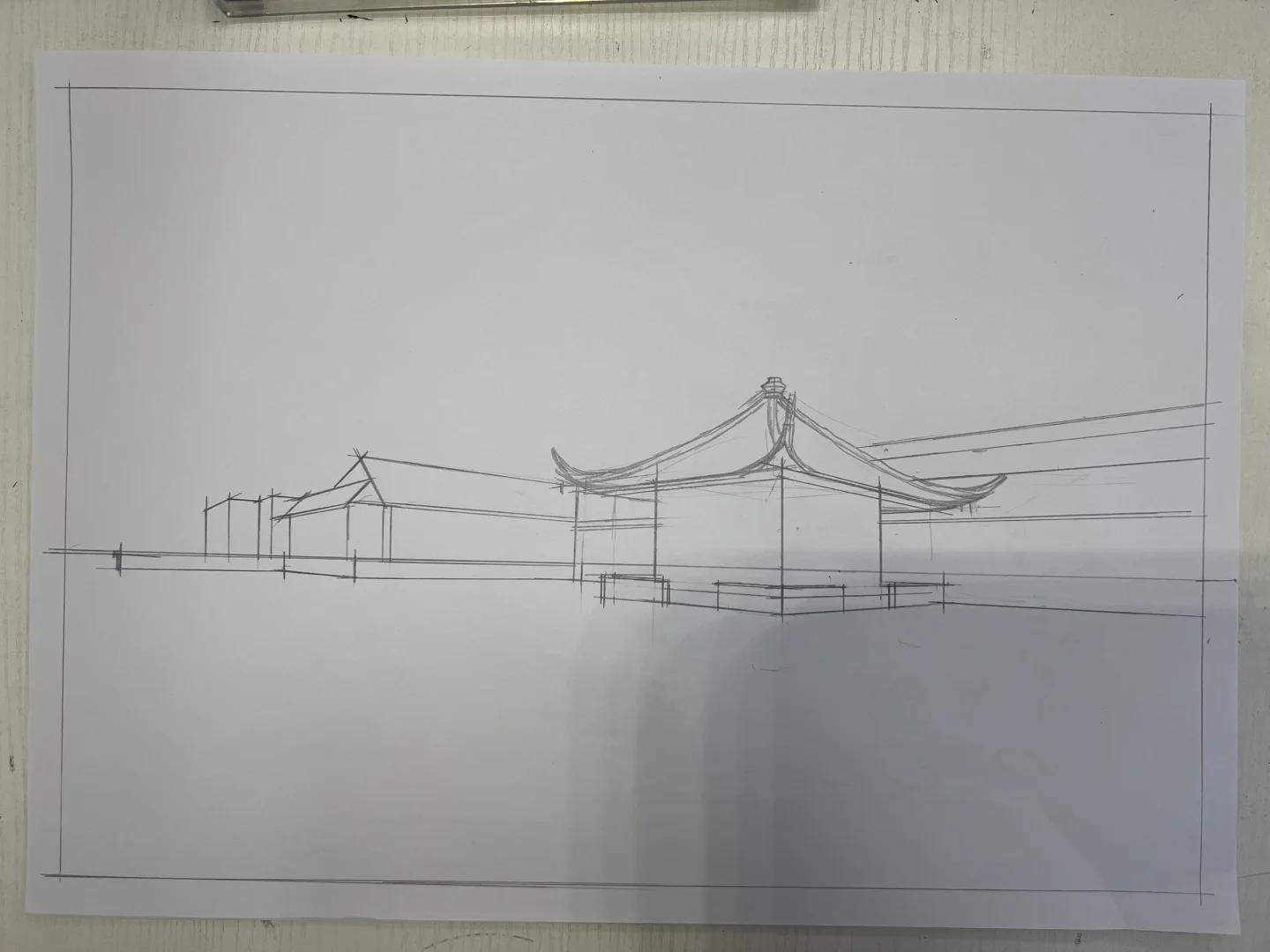 中国古典园林手绘! 详细古典园林手绘画法步骤来了!