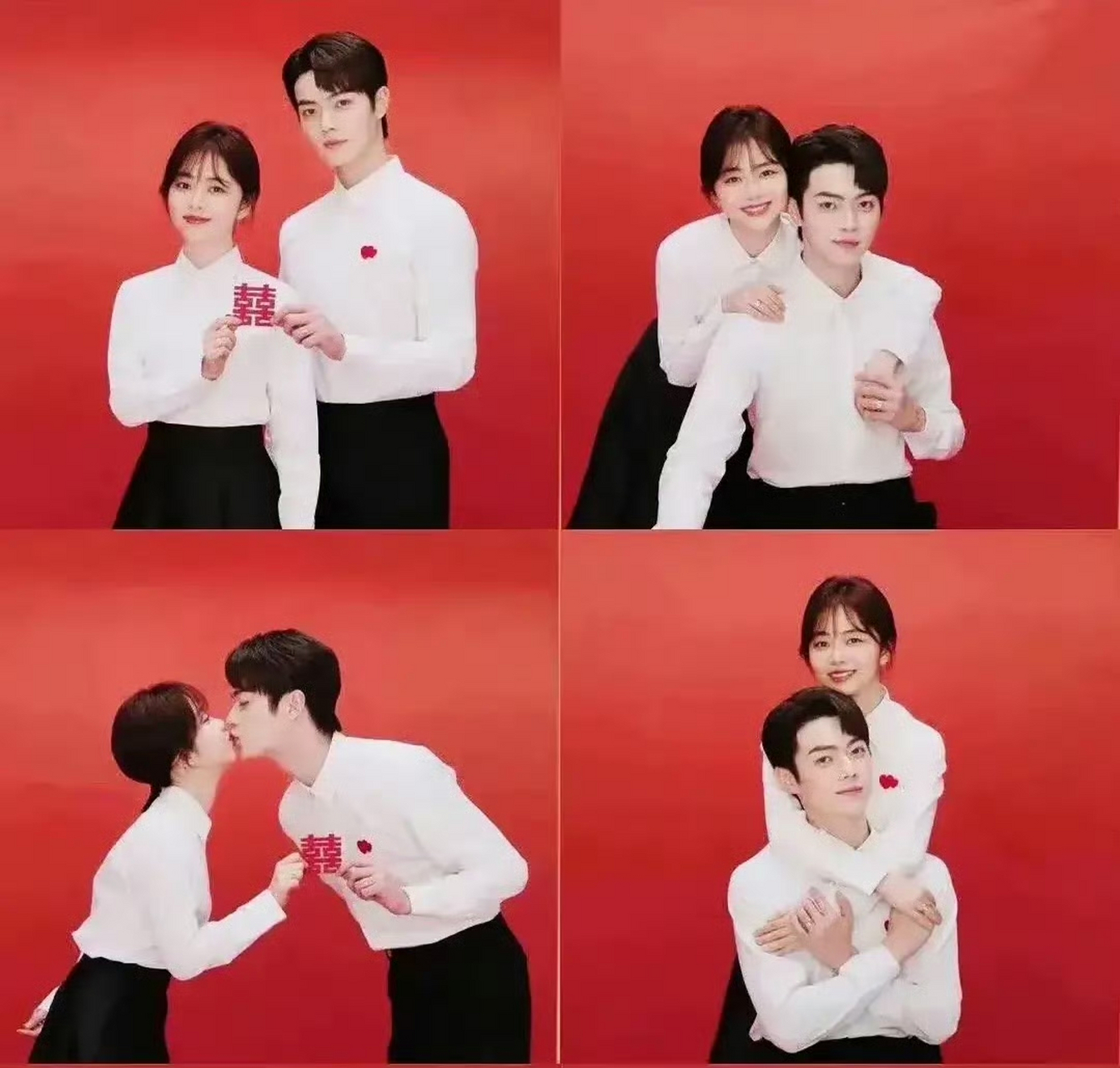 许凯和谭松韵的结婚照真是般配.