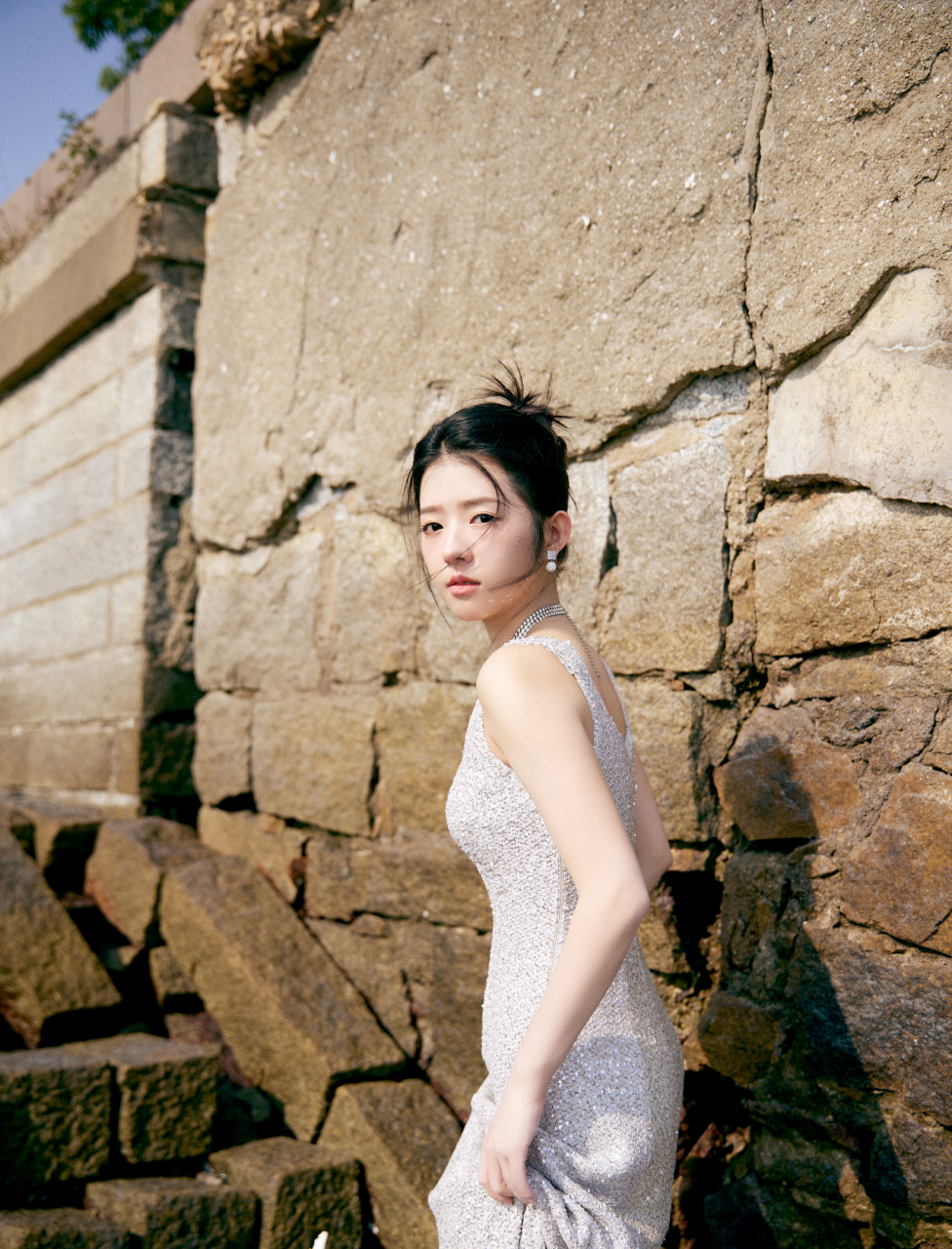 何蓝逗美人鱼长裙,又甜又美