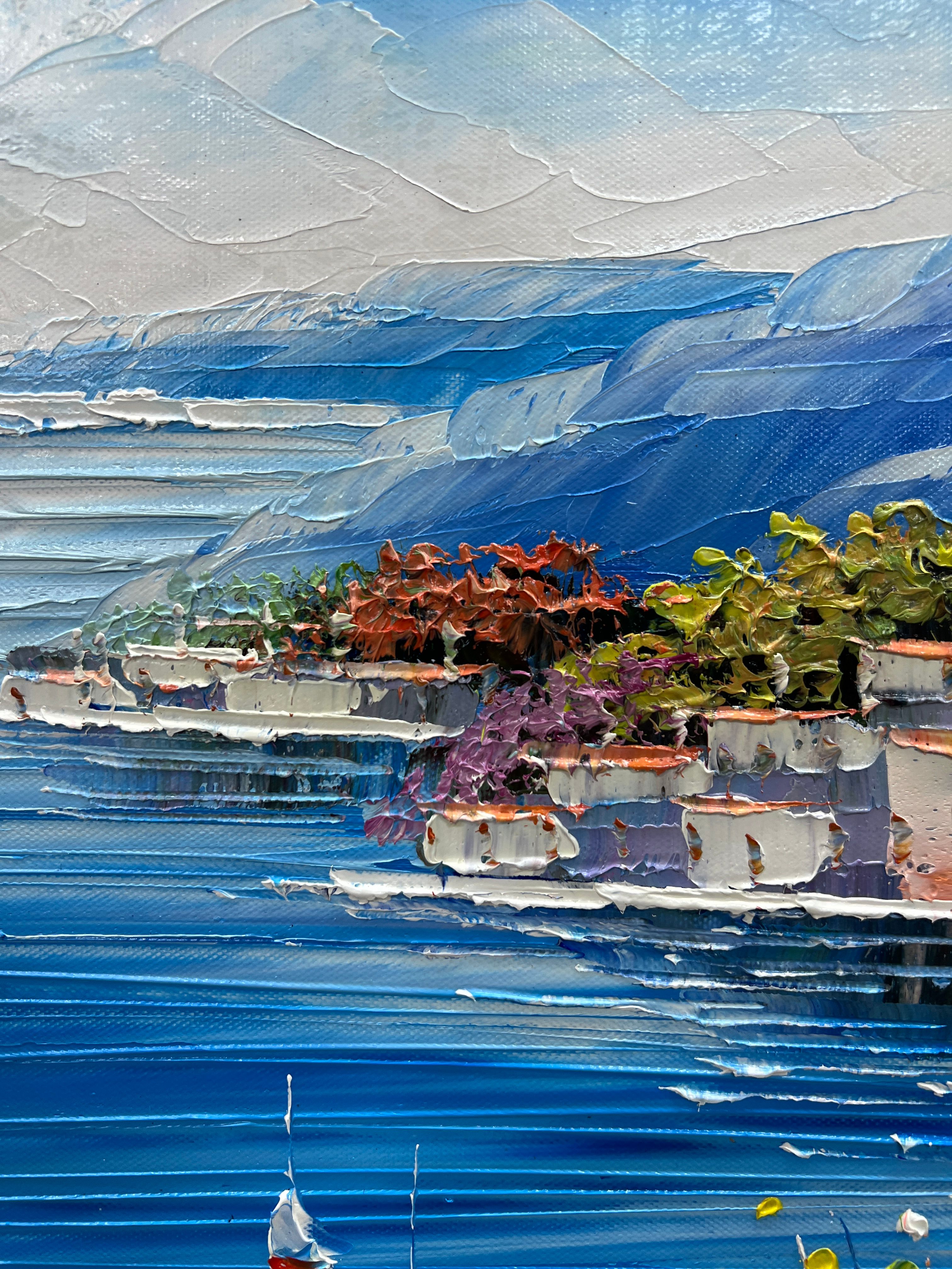 惊爆眼球的地中海刮刀厚油油画