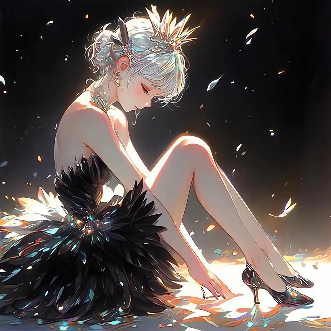 头像分享～宛若黑天鹅公主的女生头像 #夏日闪光旅行家