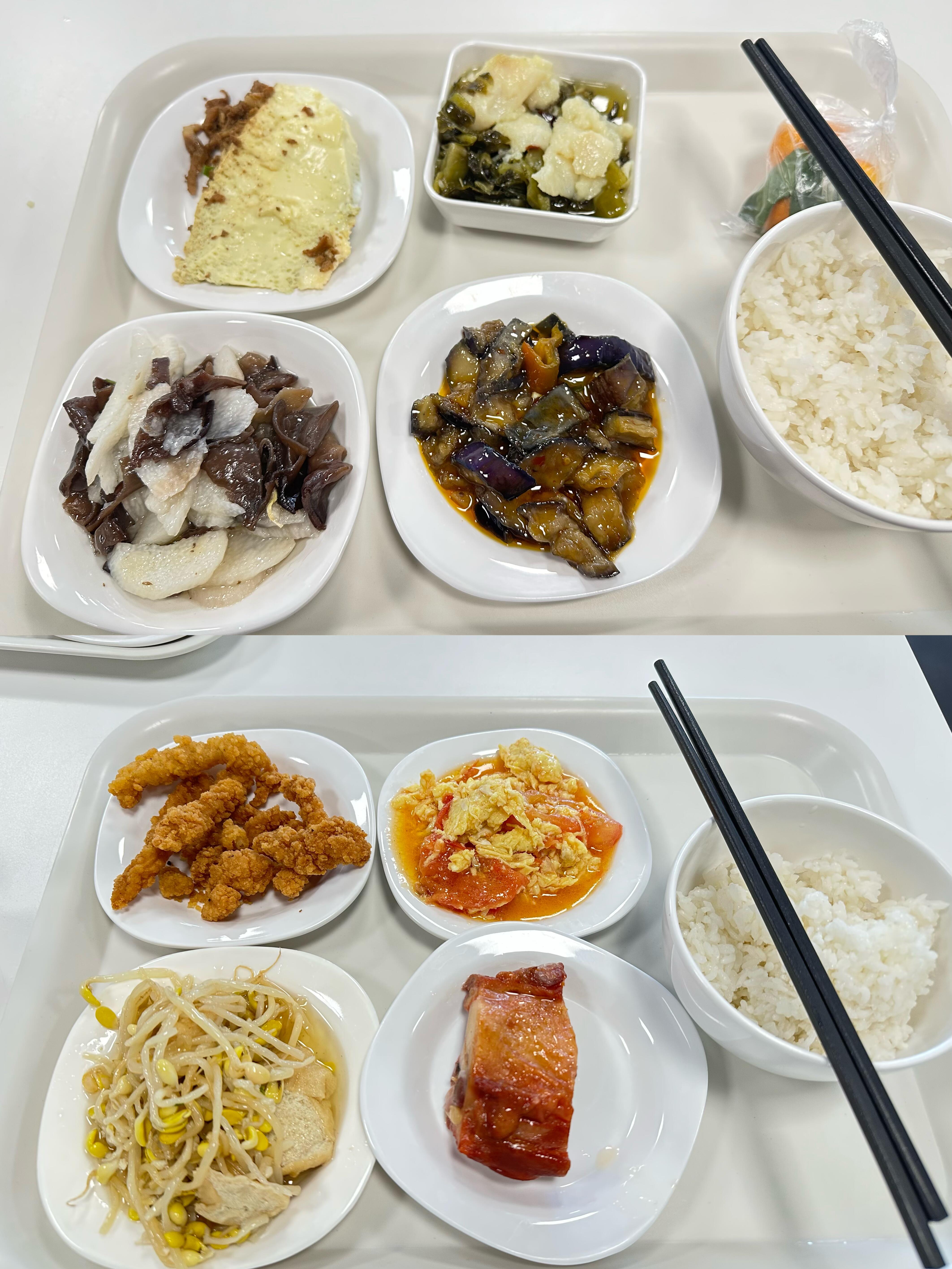 公司食堂员工餐照片图片