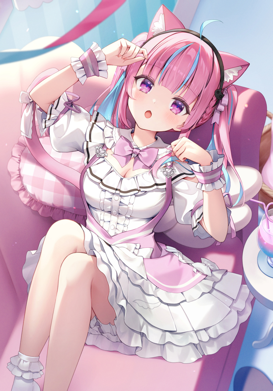 虚拟主播# 猫娘凑阿库娅,好可爱啊[期待] twi:@momoshiki