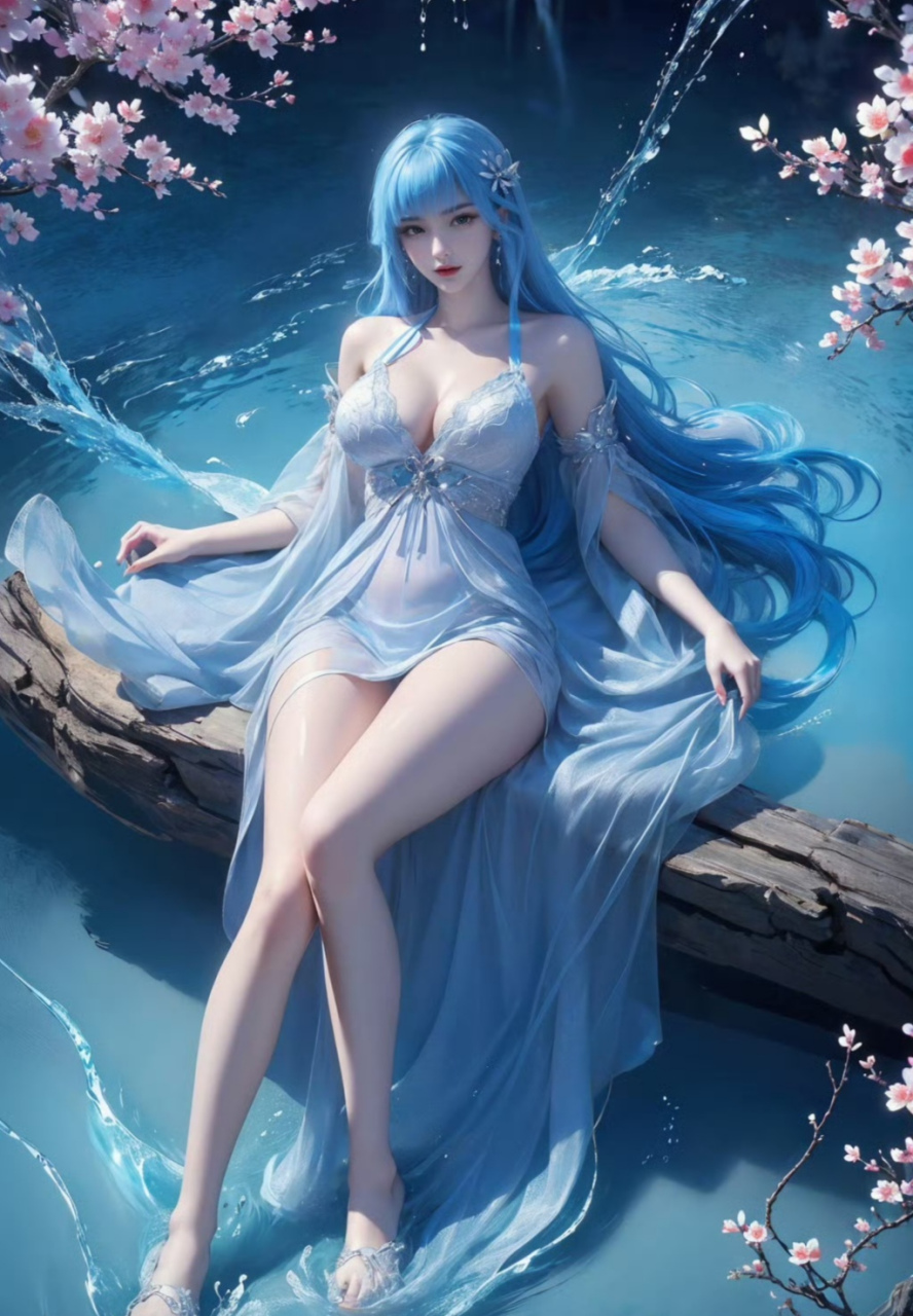 国漫女神# 蓝发仙女