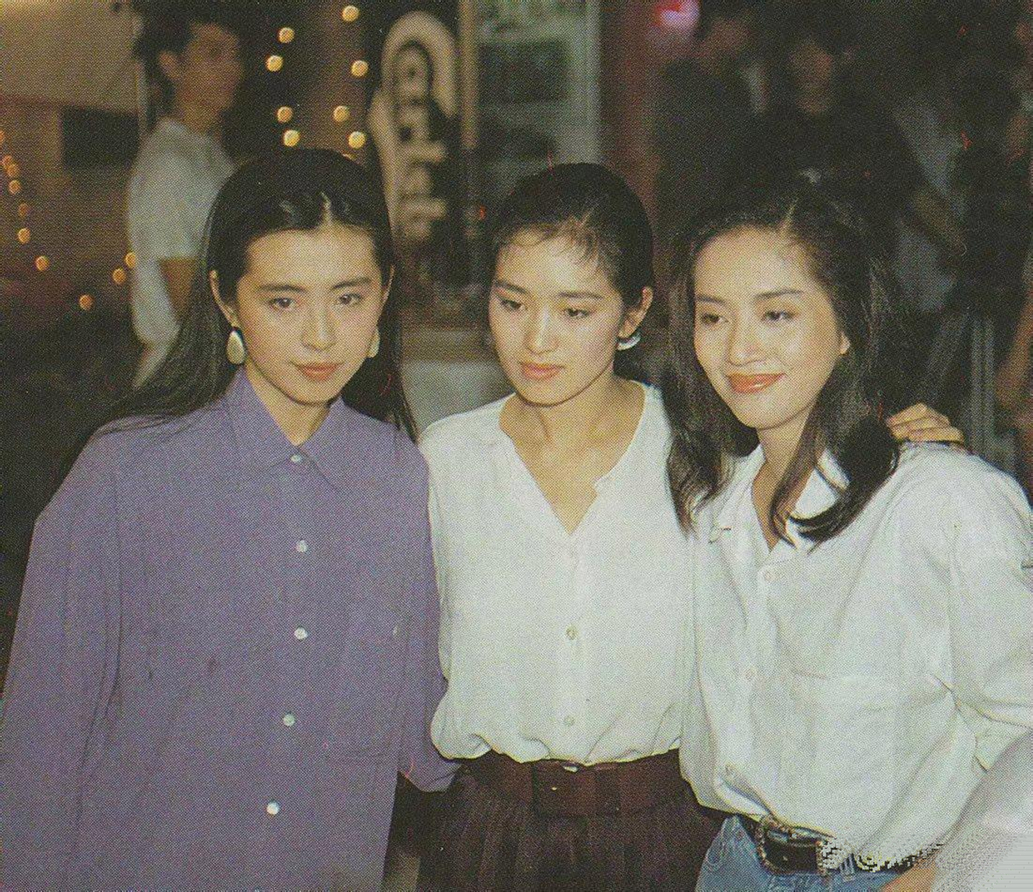 1991年,王祖贤,巩俐和梅艳芳同框.