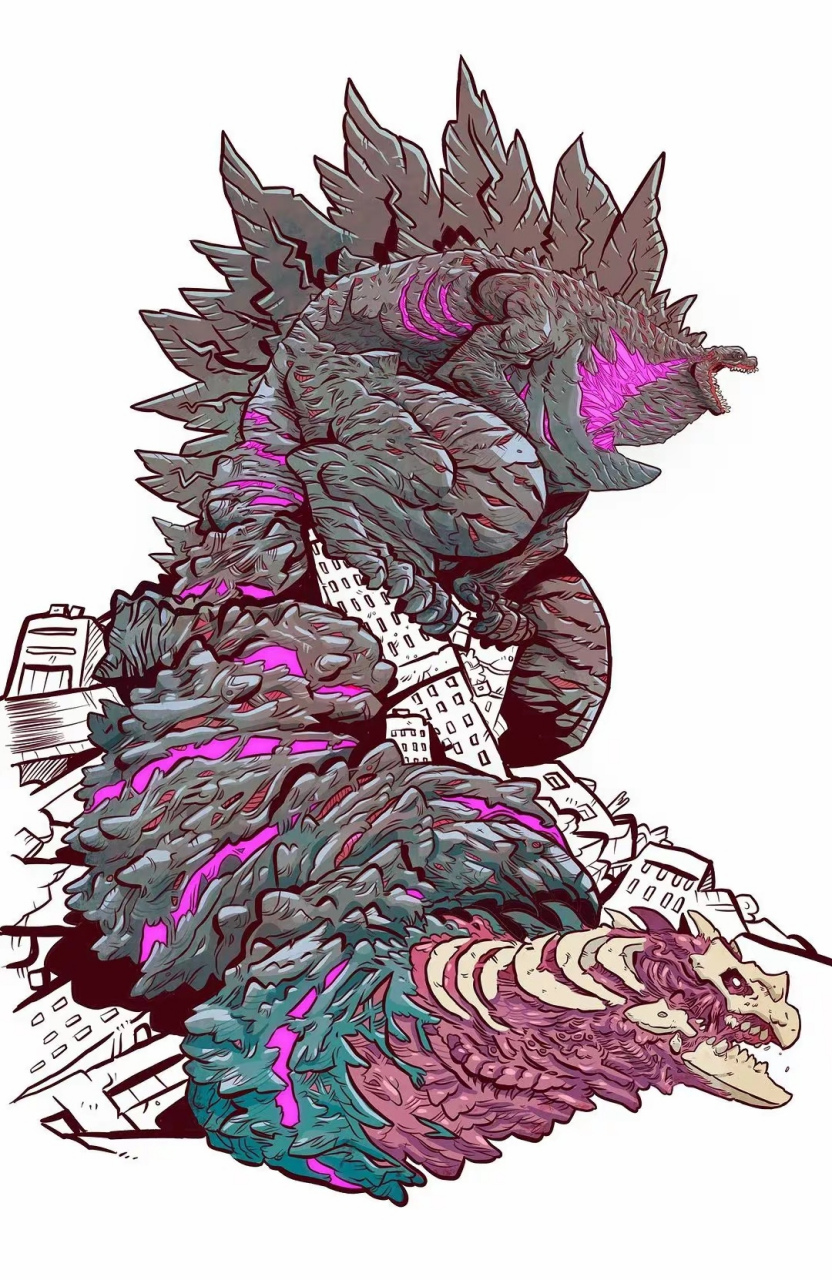 动态夏日征集令# #插画# #哥斯拉