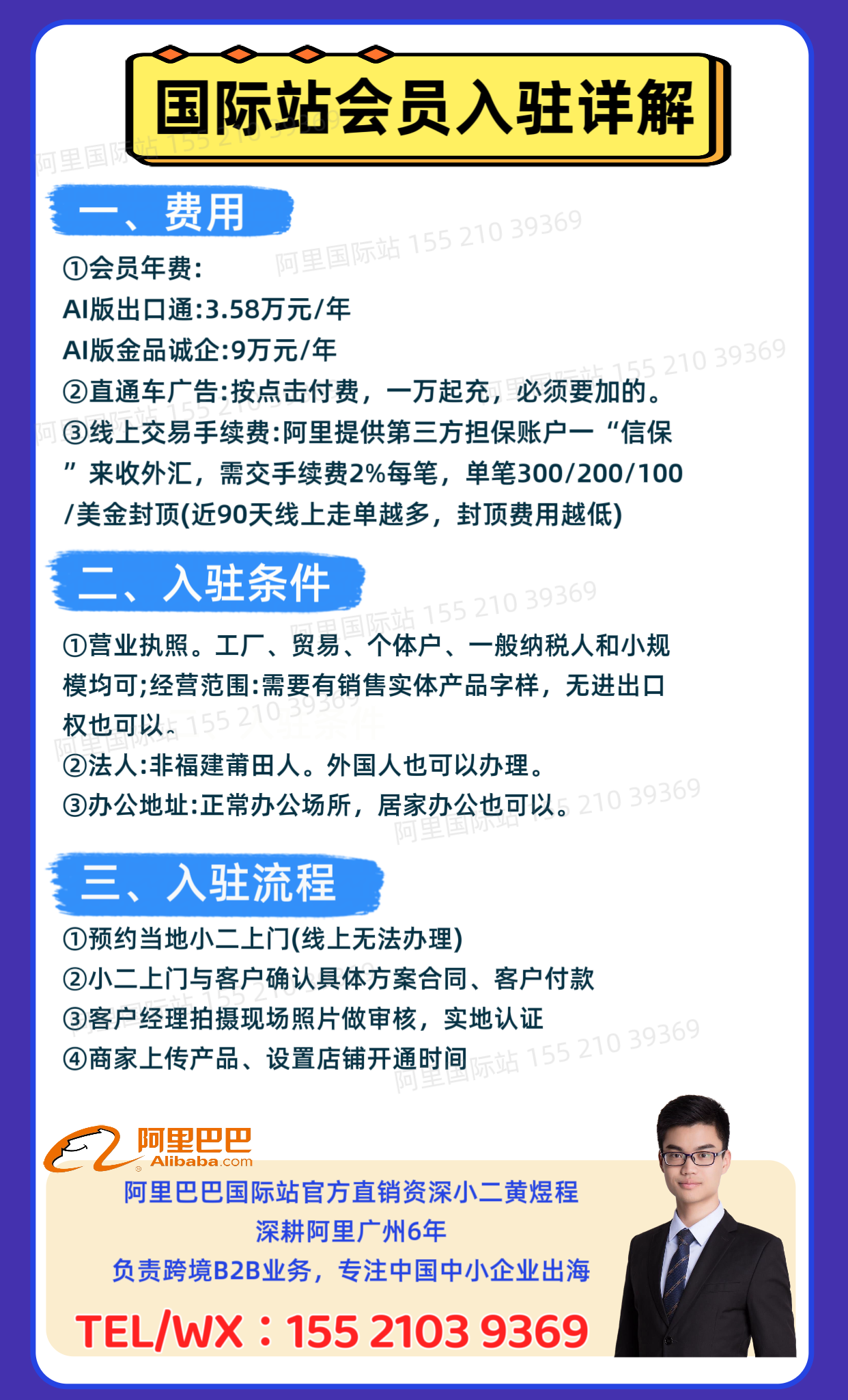 广州阿里巴巴国际站开店入驻费用及条件流程