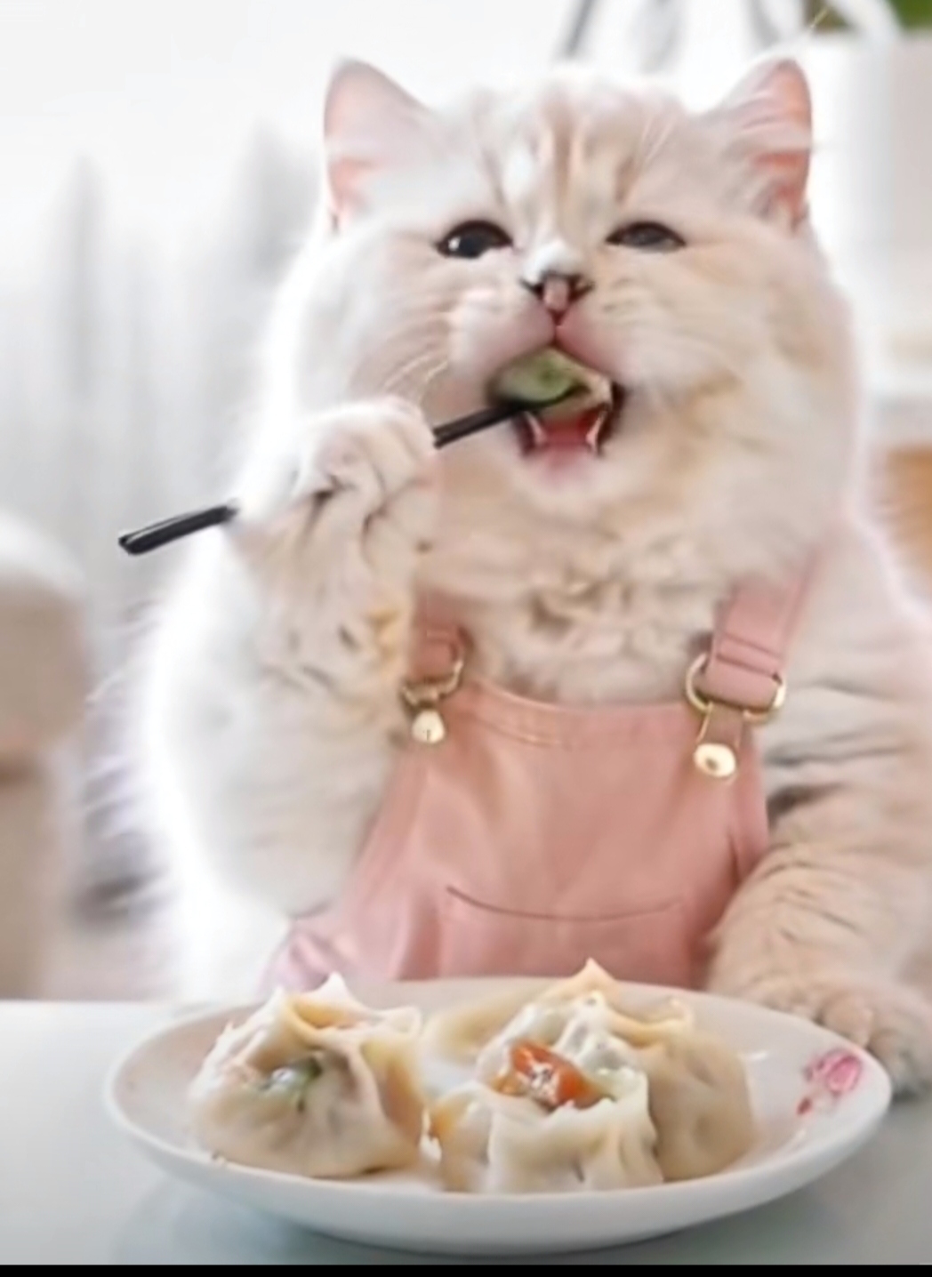 小猫天生是使用爪子和嘴巴来进食的