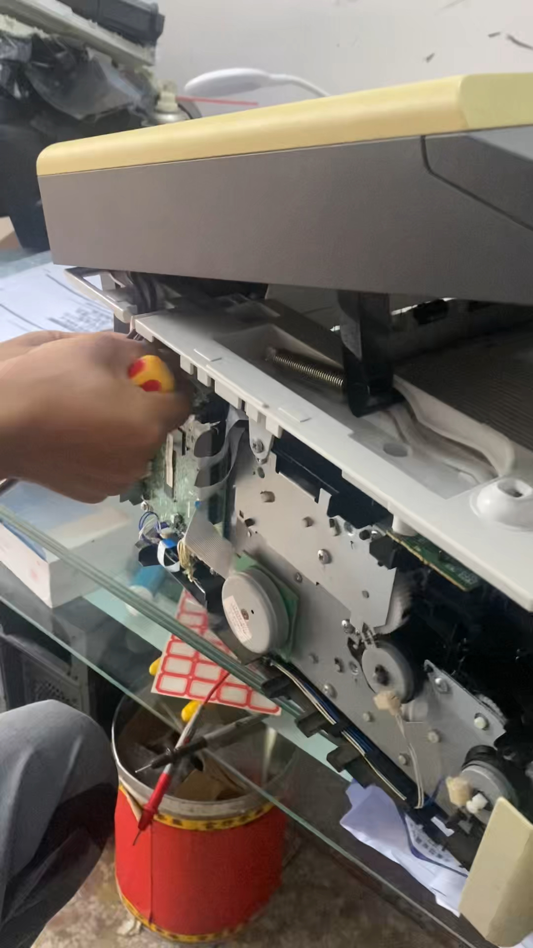 联想m7400打印机拆激光器.里面竟然是这样的