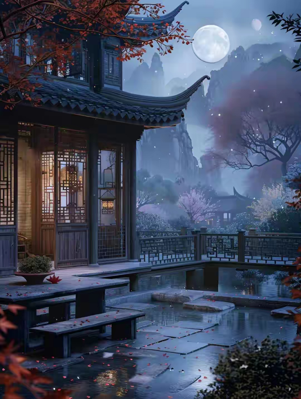 古风庭苑 良辰美景奈何天 #风景# #壁纸