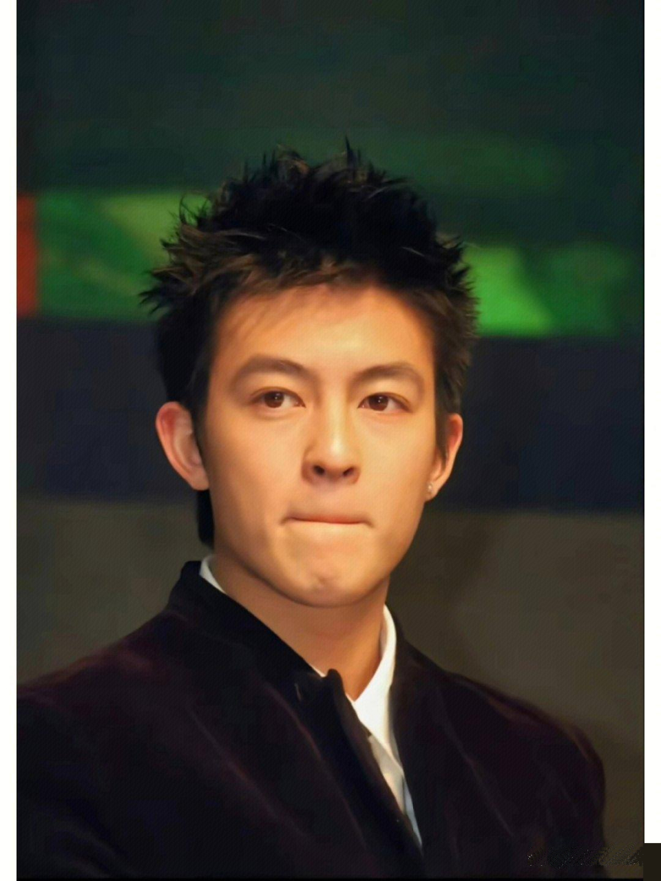 陈冠希当年参加东京电影节的照片,发型痞帅,穿衣绅士,脸部流畅,不愧是