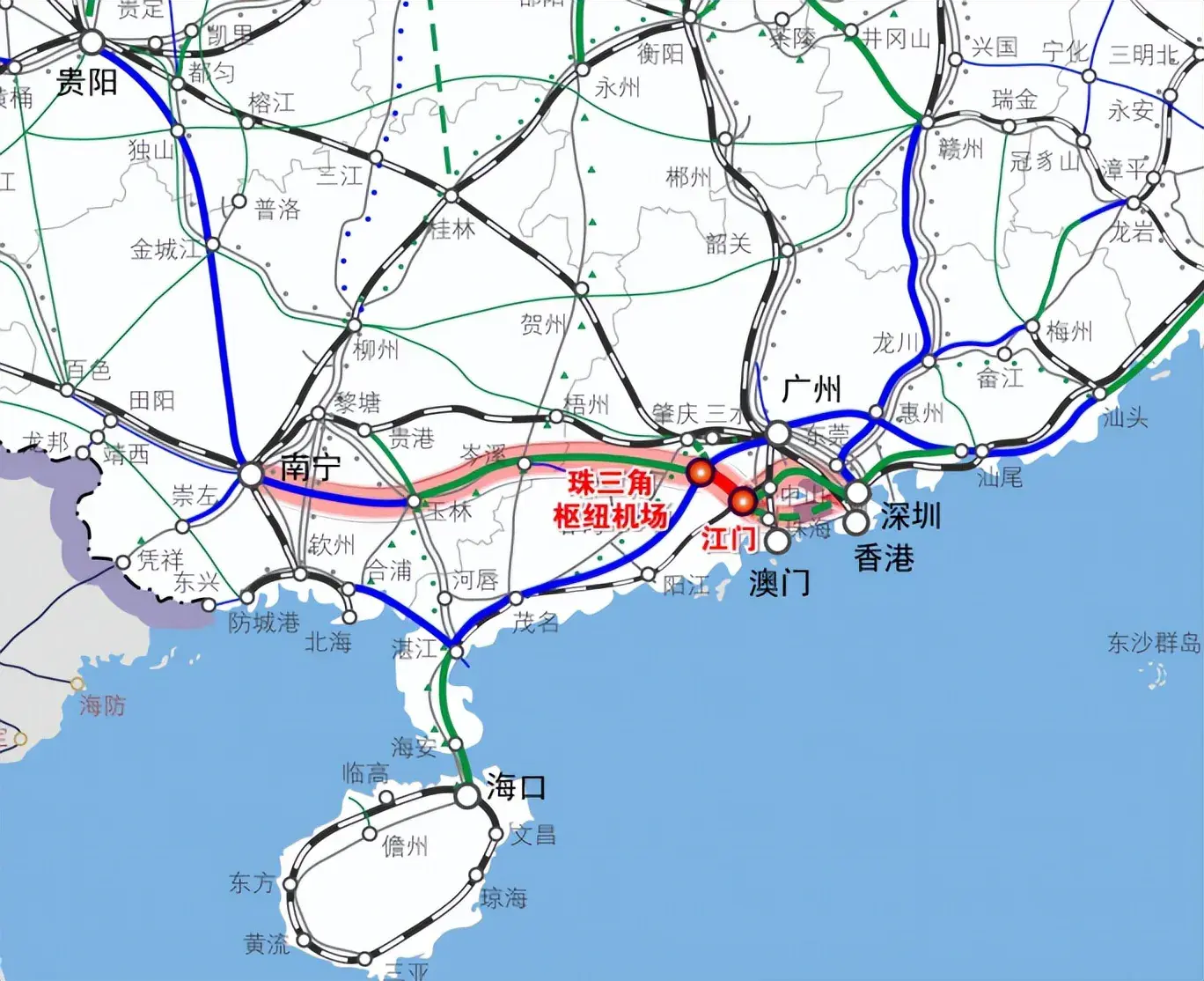 南宁到深圳高铁路线图图片