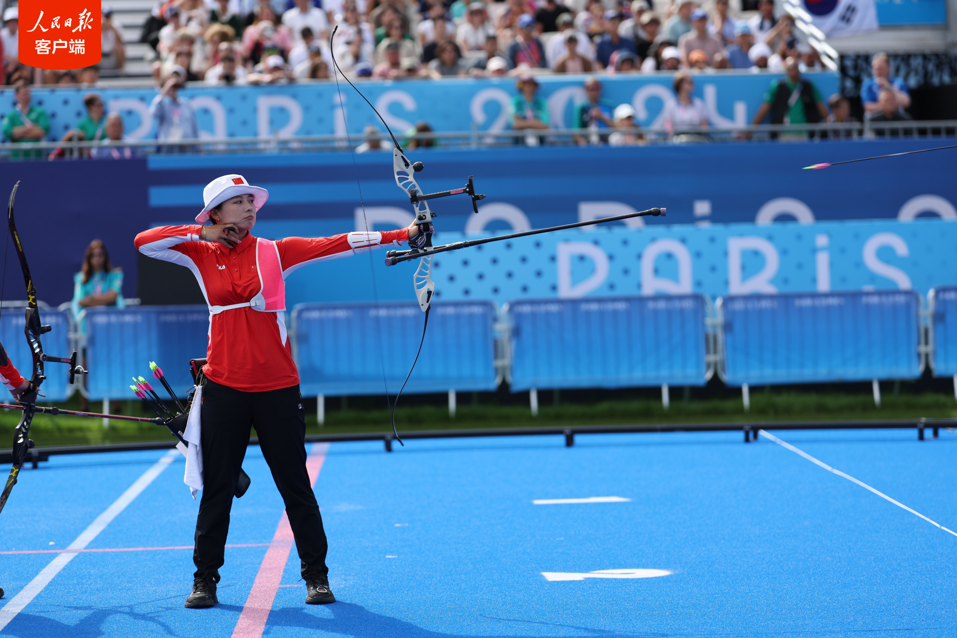 中国队获得射箭女团银牌】当地时间7月28日,在巴黎奥运会射箭女子团体