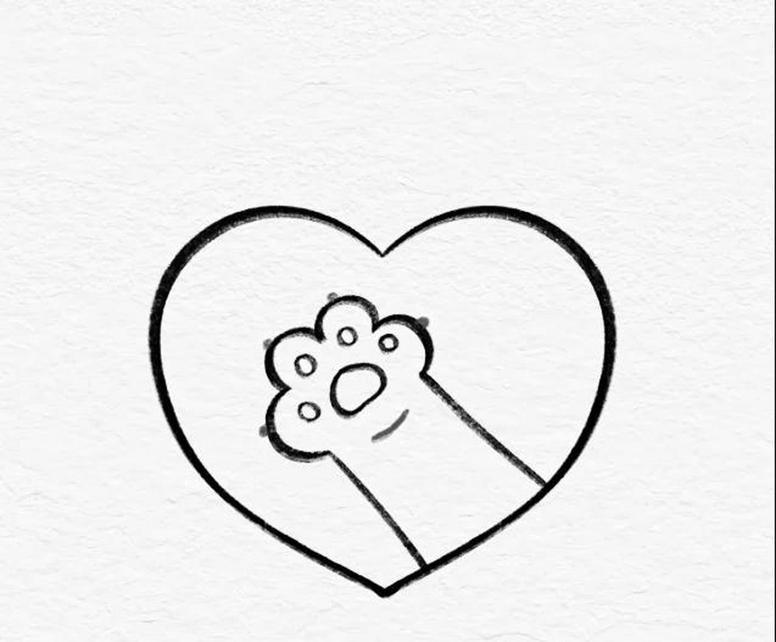 简笔画 可爱的猫爪爪