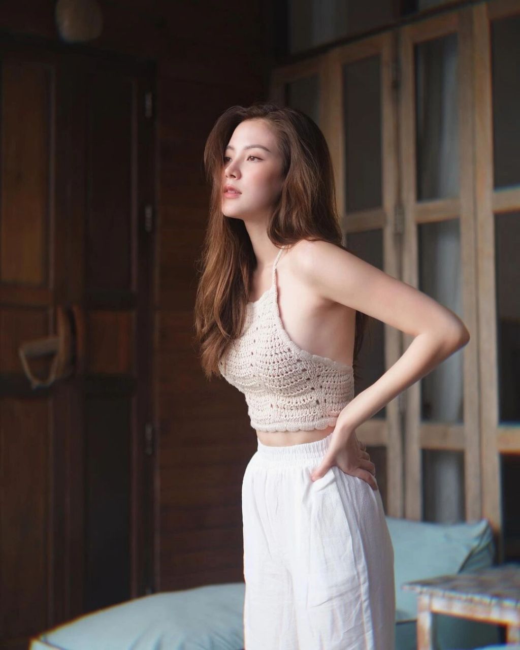 泰国女神平采娜晒穿搭还真美