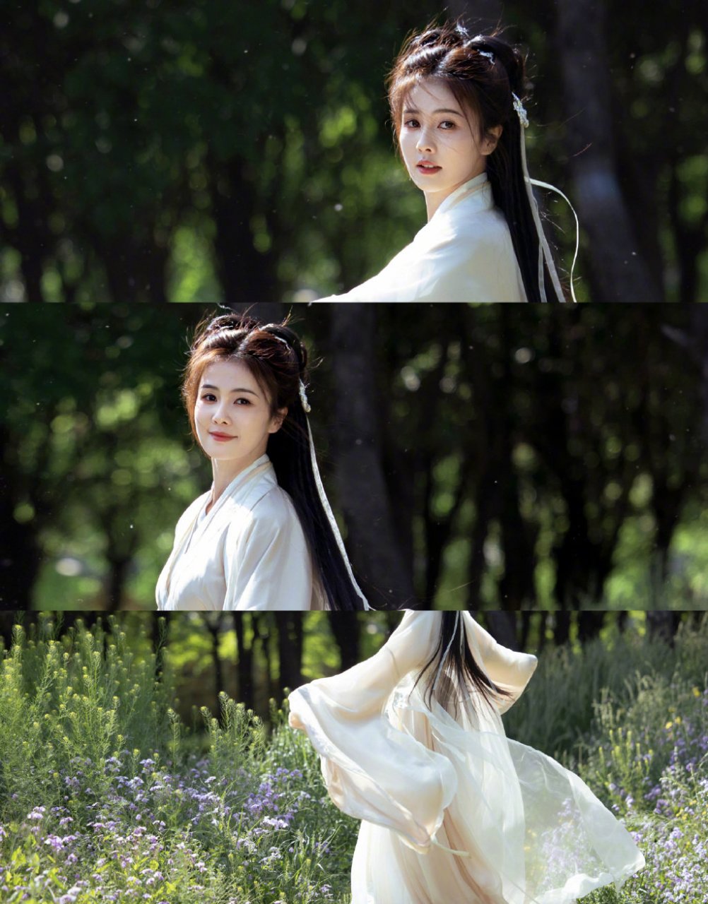 白鹿,一袭白衣,古风唯美