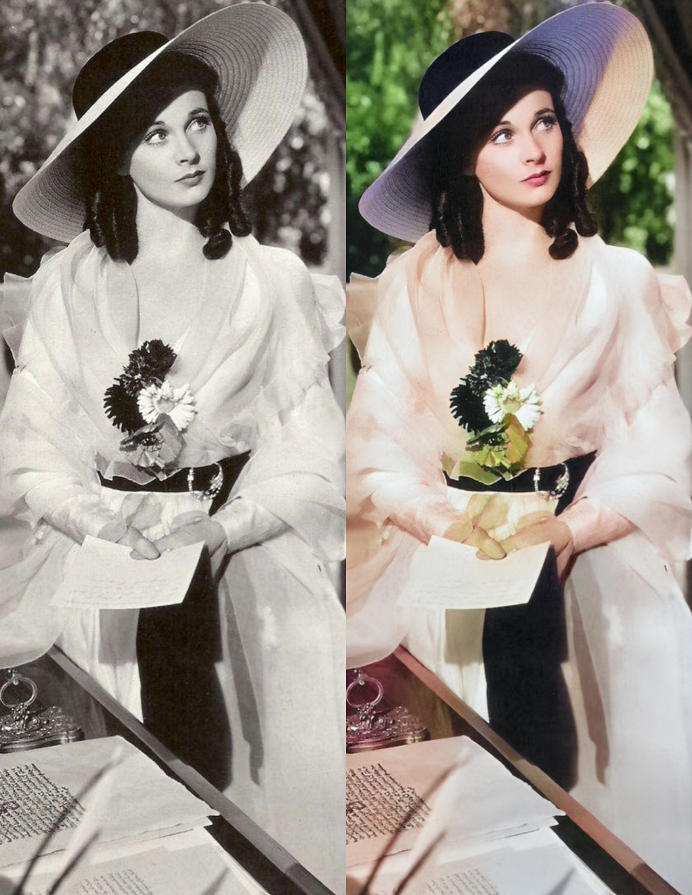 费雯丽和玛丽莲·梦露.费雯丽比梦露大16岁.