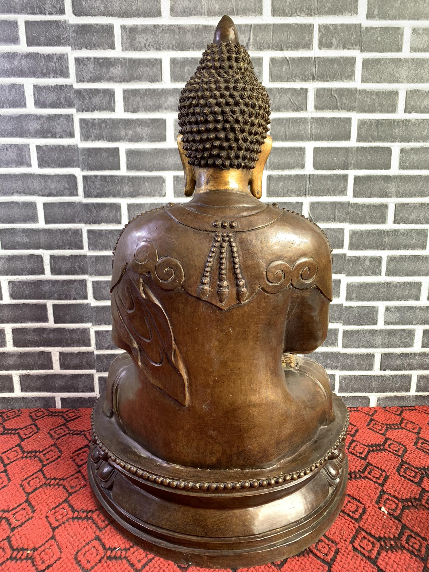 明代鎏金铜佛像,品相如图,保存完好