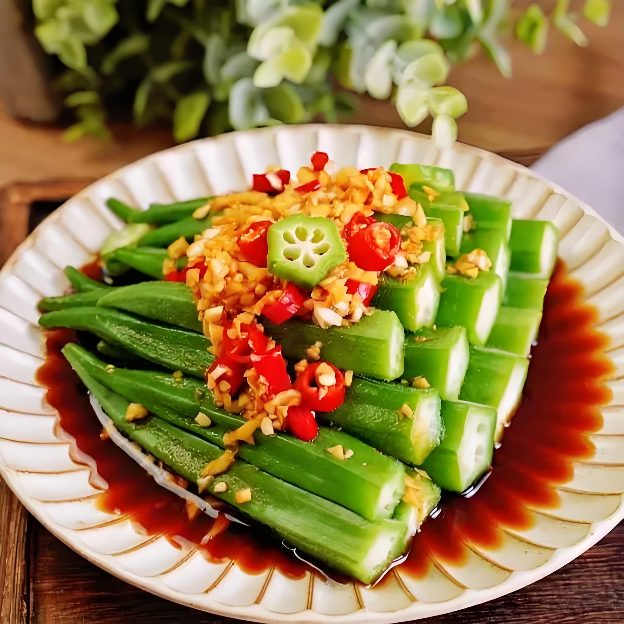 我感觉秋葵就应该凉拌吃,你说呢!