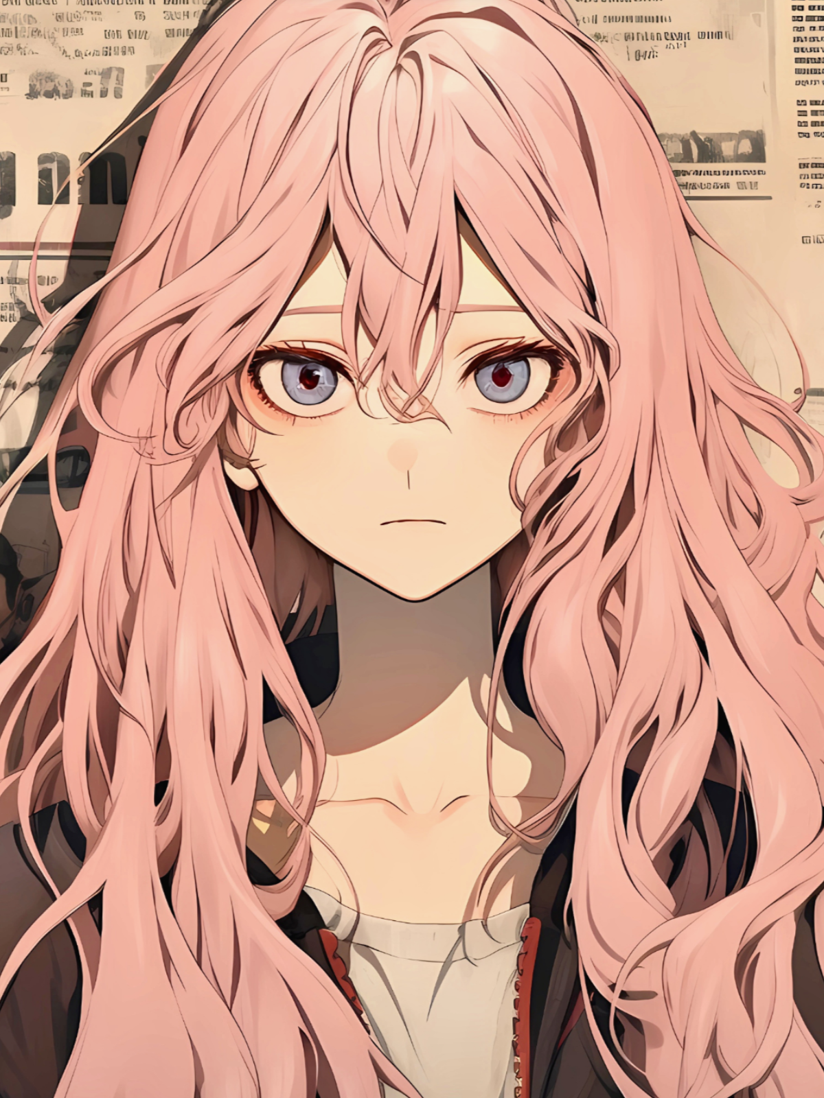 wallpaper竖屏壁纸推荐/报纸墙少女