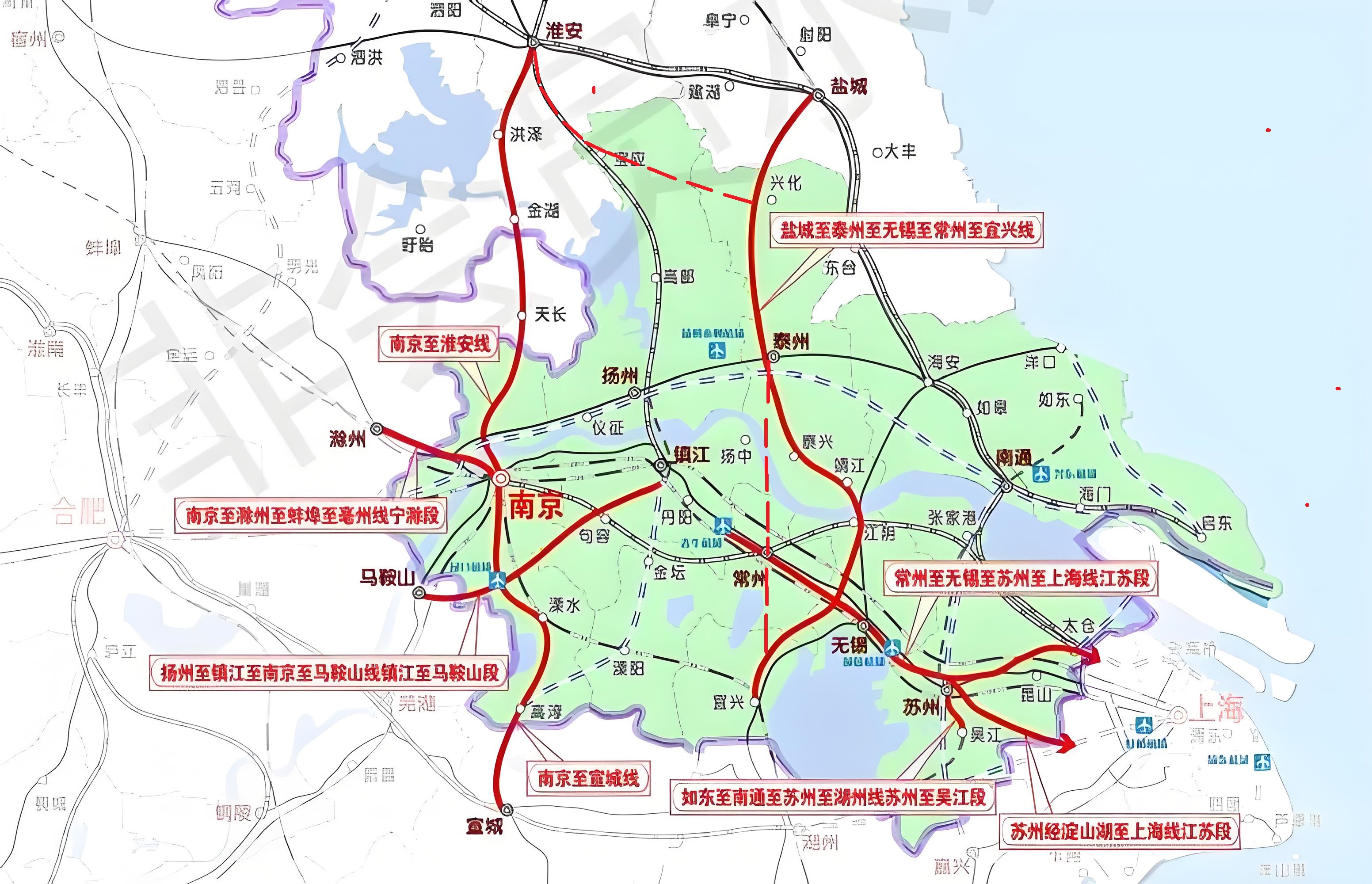 泰州高铁线路走向图图片