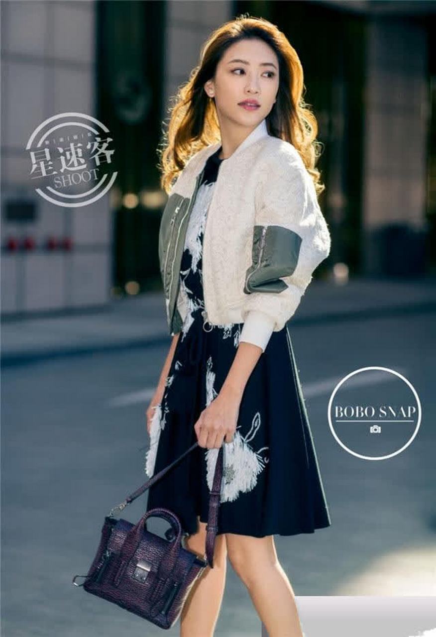 应采儿街拍美出新高度!