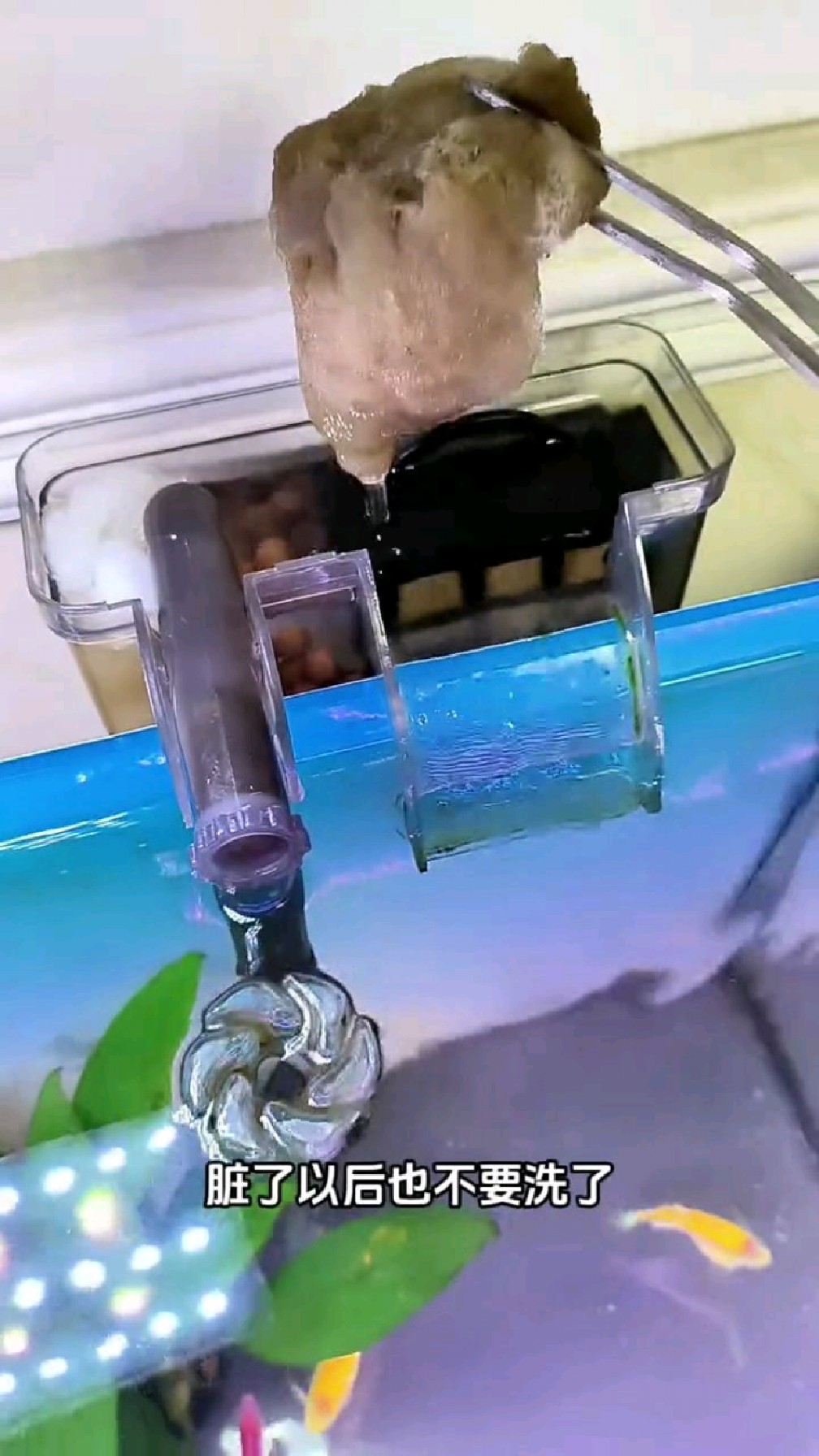 便宜又好用的鱼缸过滤棉,你难道还用手洗吗?