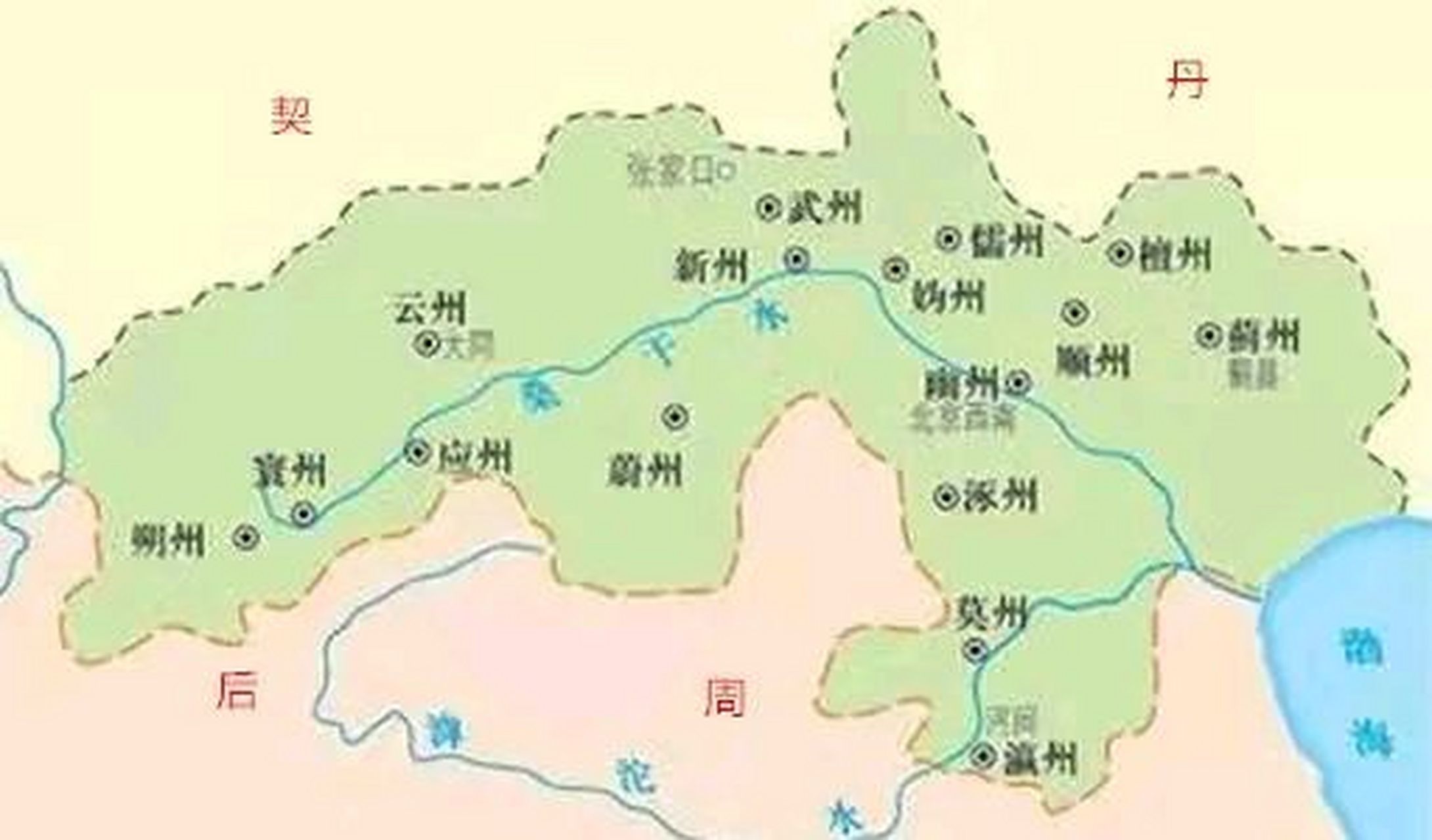 燕云十六州地形图图片