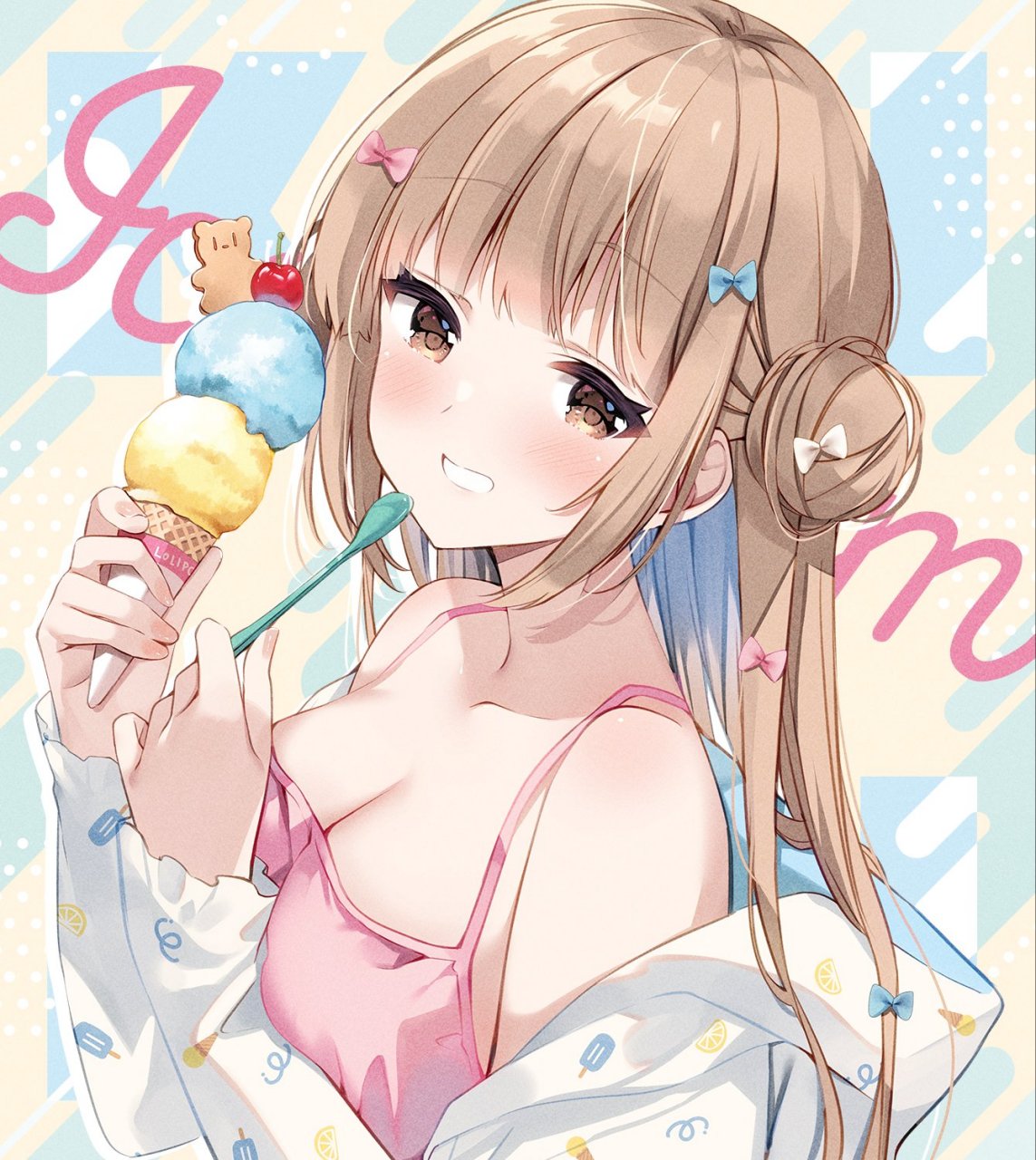 二次元# 吃冰淇淋的少女 twi:恋小いろり