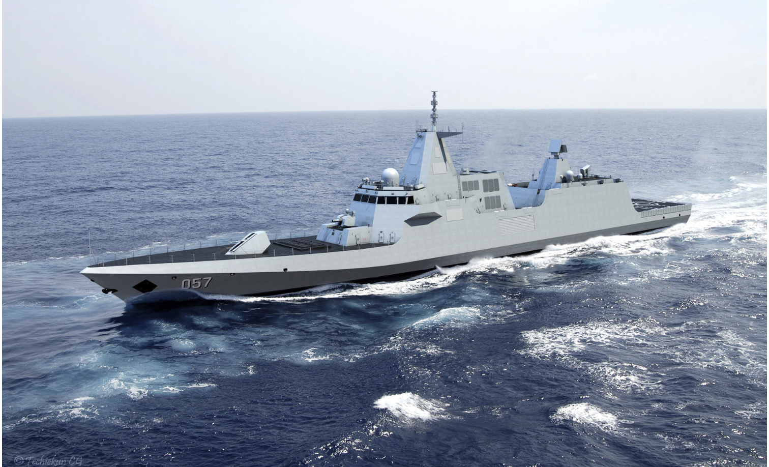 6000吨的054b型护卫舰,补齐海军最后拼图,航母远洋编队全就位