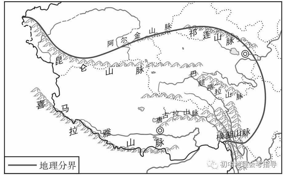 青藏高原山脉分布图图片