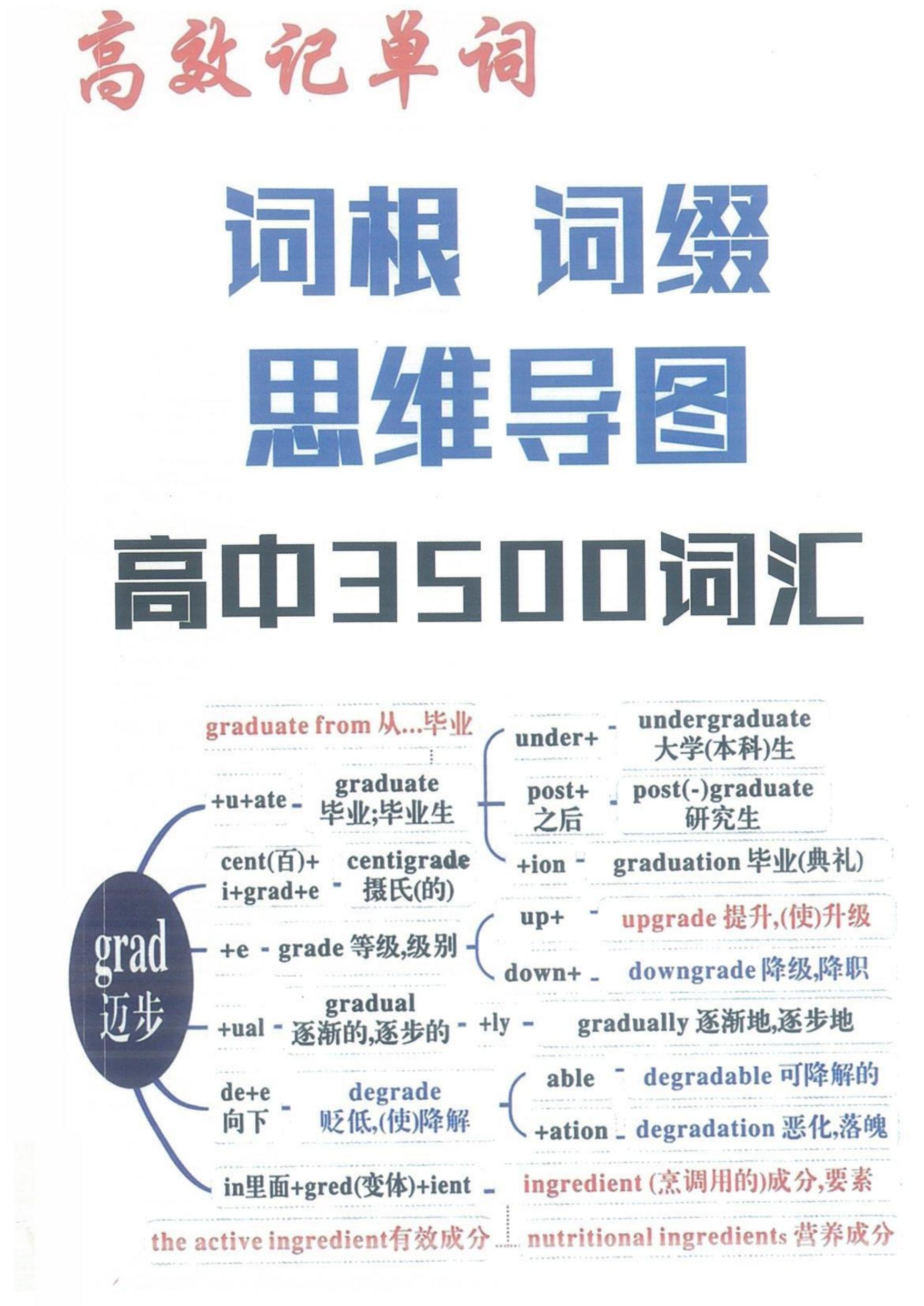 耗时7天,我将高中英语3500词汇成53页思维导图,快速记忆很简单