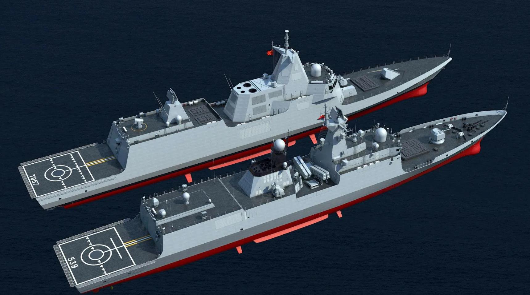 6000吨的054b型护卫舰,补齐海军最后拼图,航母远洋编队全就位