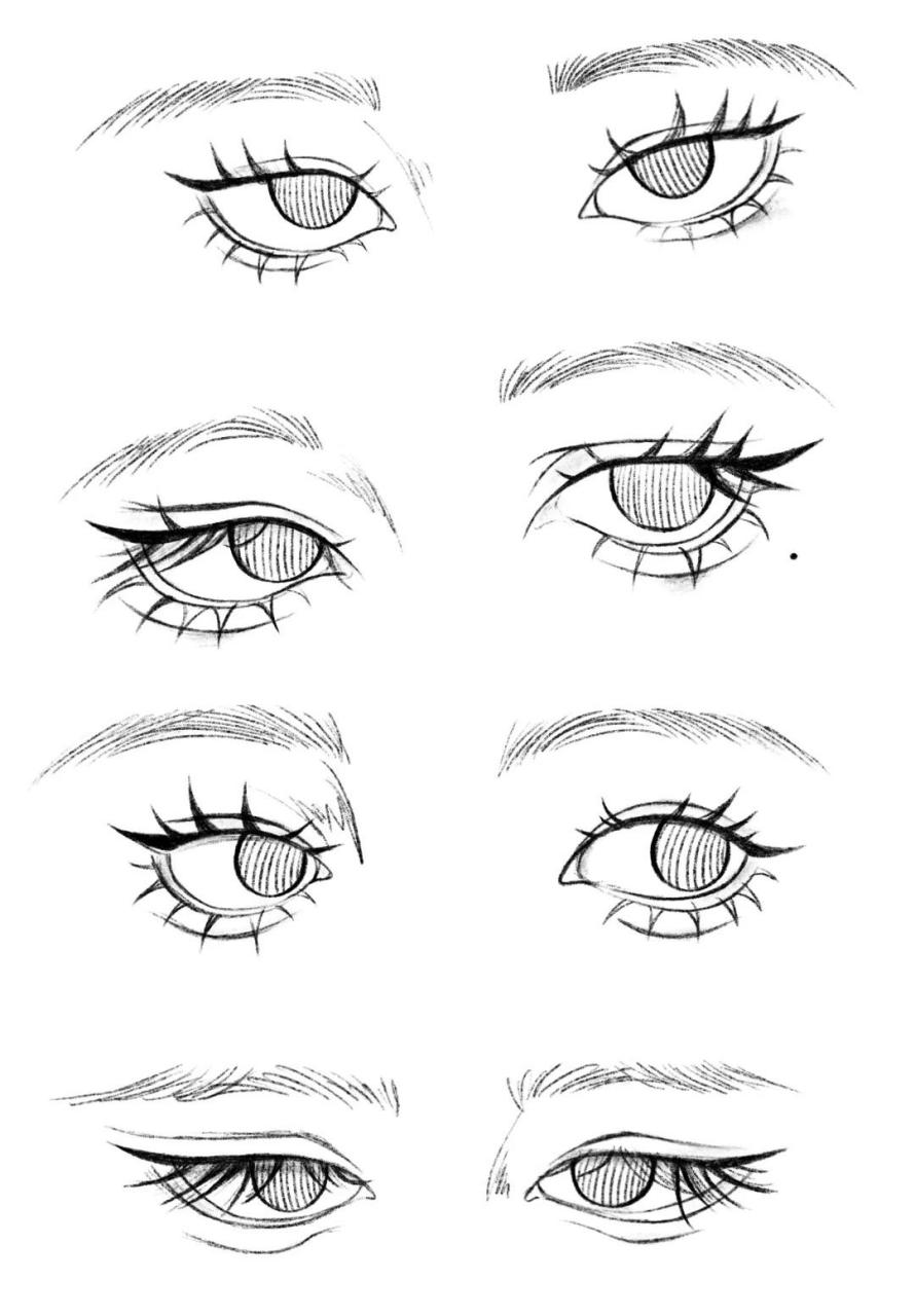 临摹五官练习《二》 临摹眼睛练习