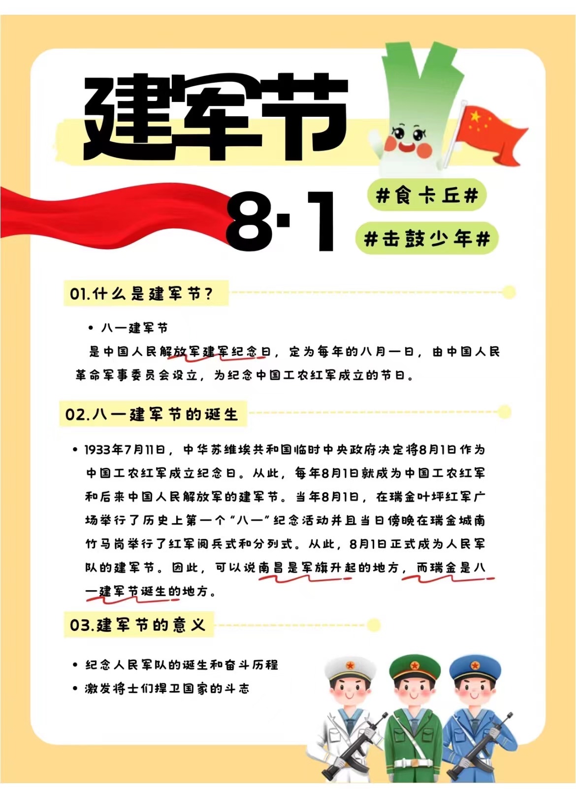 给孩子们的建军节科普