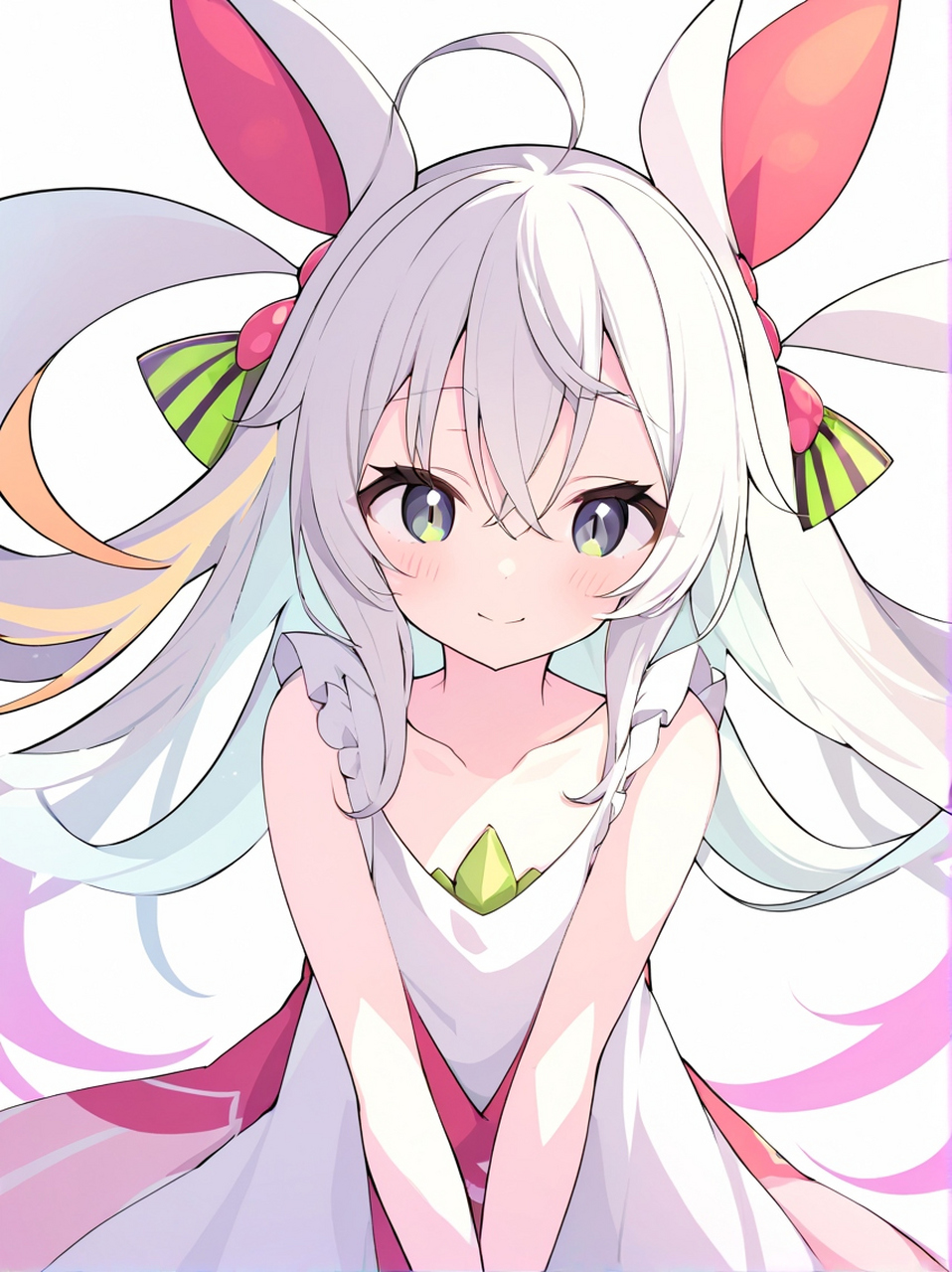 有趣表情:甜蜜可爱微笑的动漫美少女#有趣表情