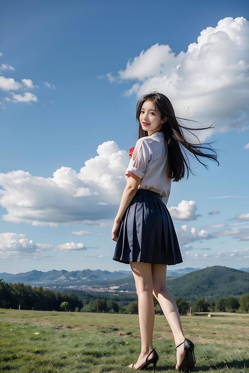 苗条的背影,黑丝超短裙#图文动态同步大赛