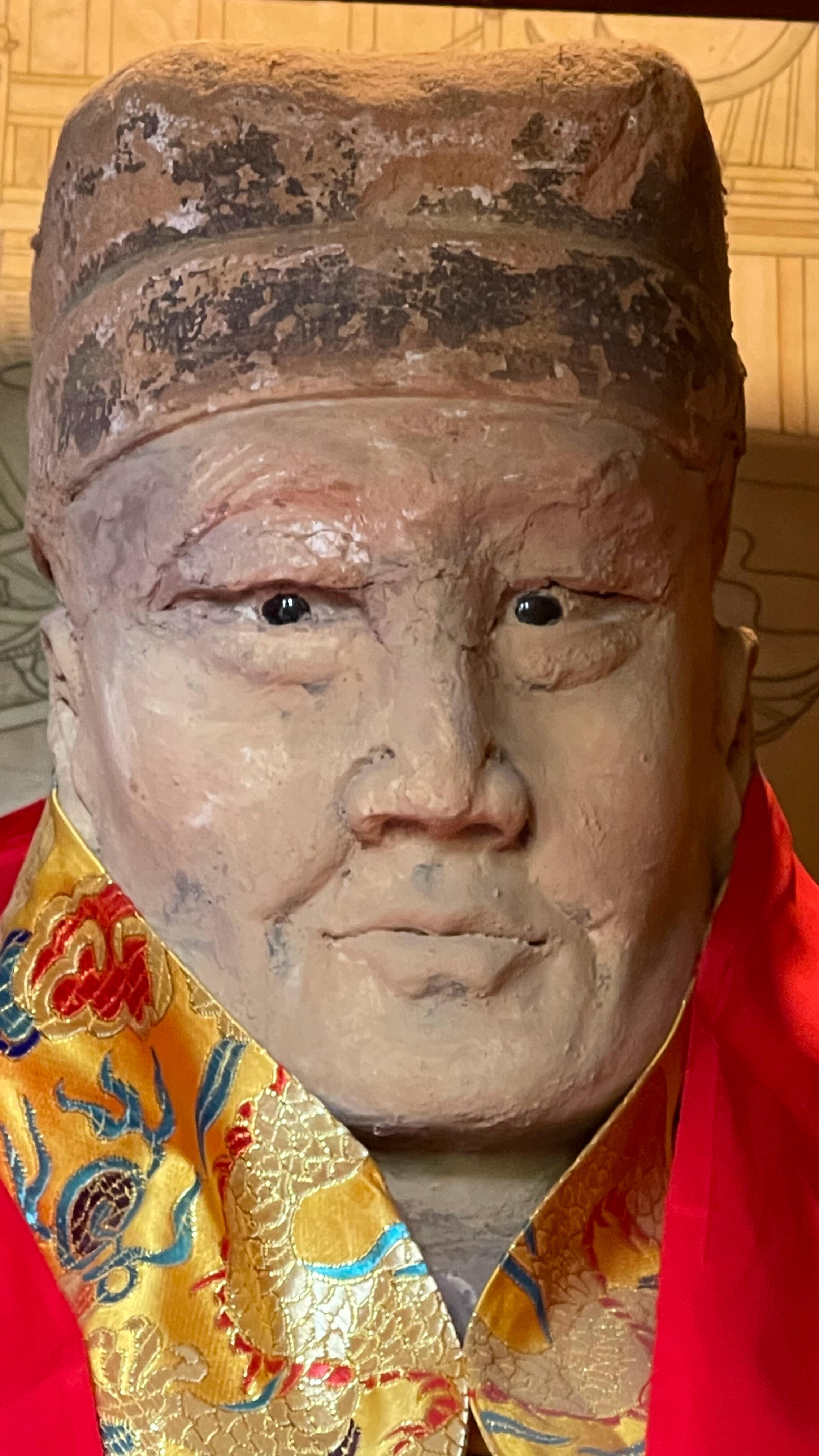 1000年前的宋代真人肉身像|||介休绵山正果寺的北宋包骨泥塑,制作于