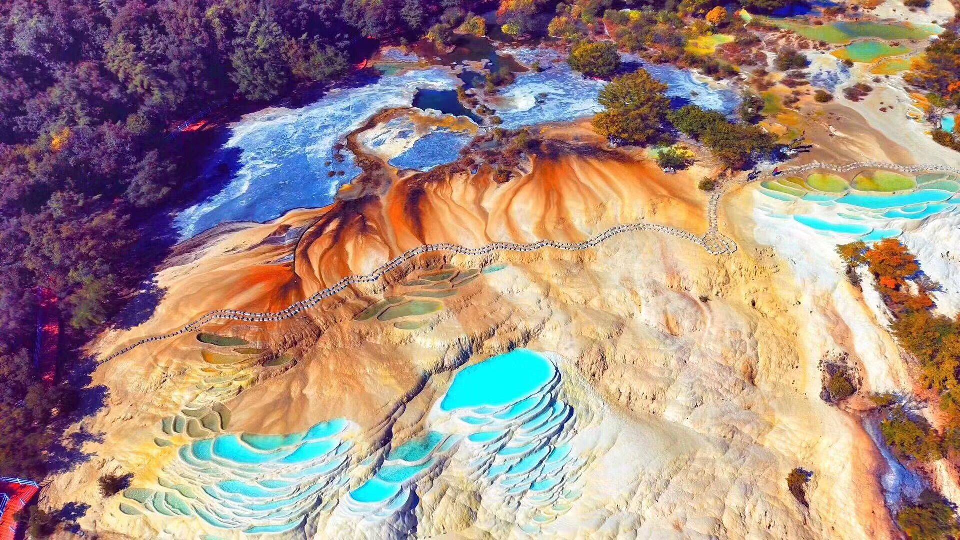 中国棉花堡:白水台绝美华泉台地旅游攻略