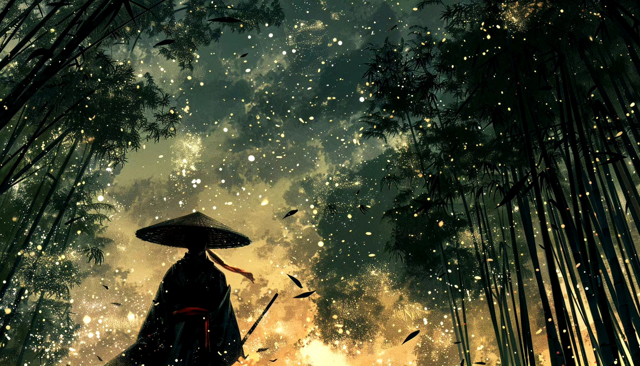 ai生成的一组国风场景绘画作品,印证了"一蓑烟雨任平生的意境.