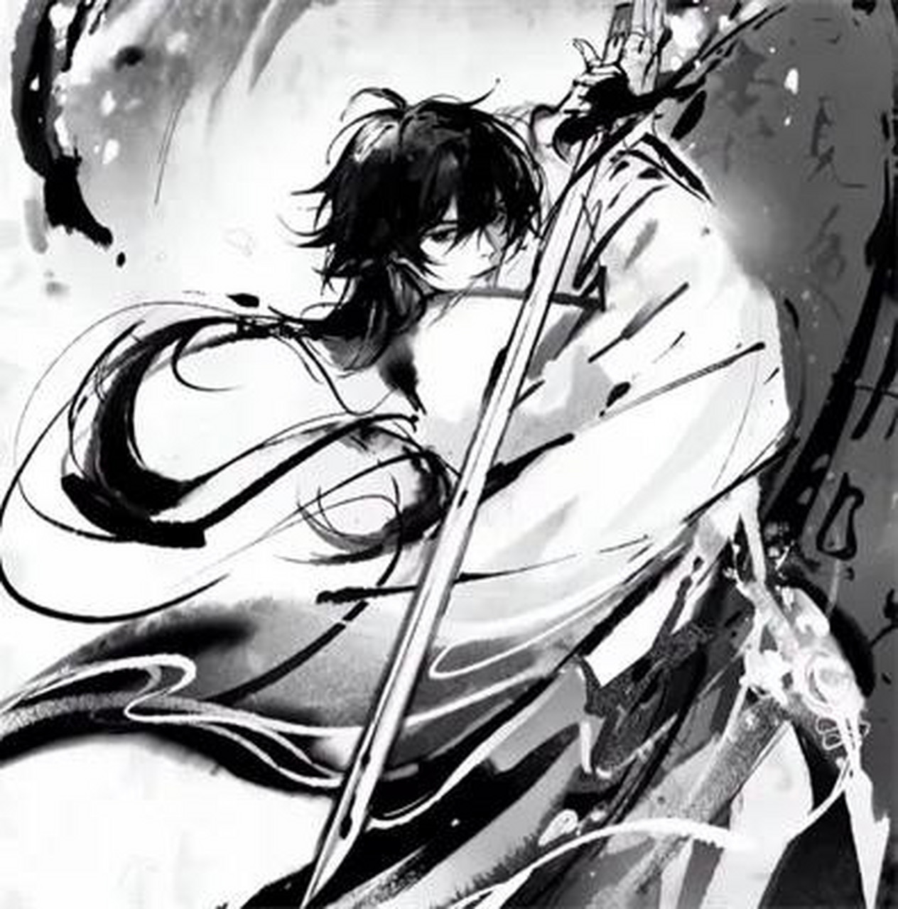 【头像】古风黑白男头,谁心中没有一个武侠梦呢?