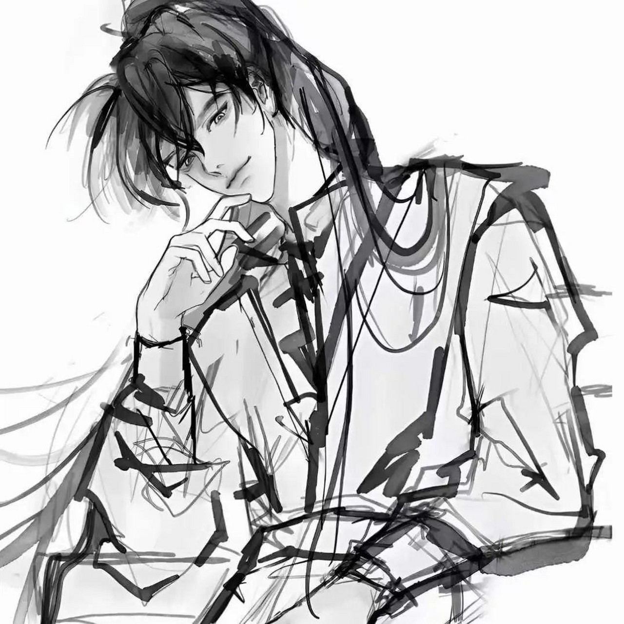 【头像】古风黑白男头,谁心中没有一个武侠梦呢?