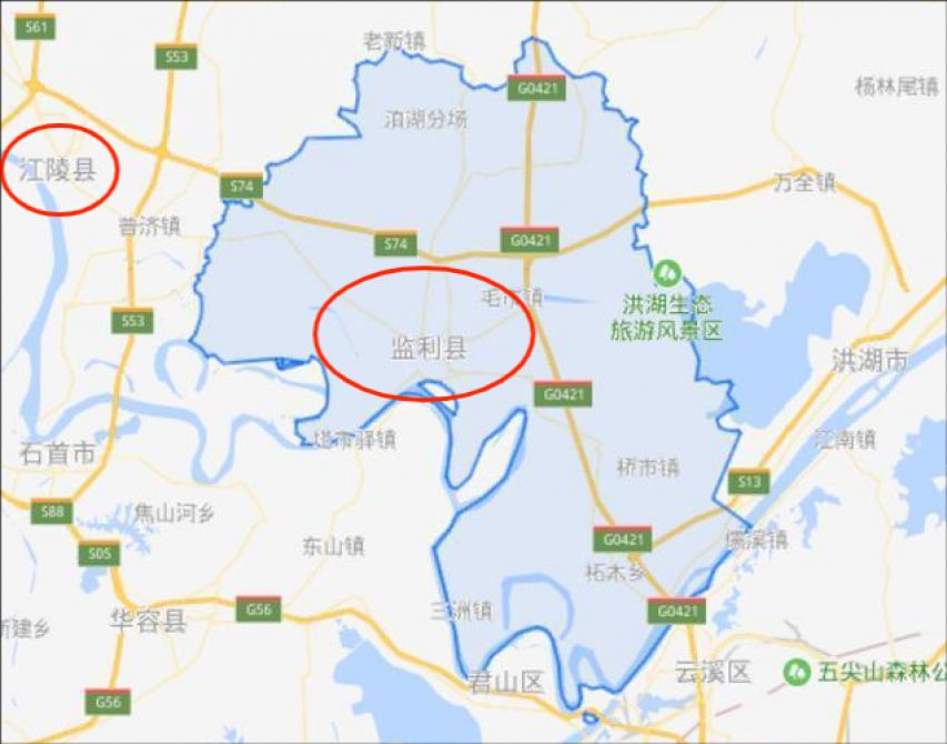 石首市地图全图高清版图片