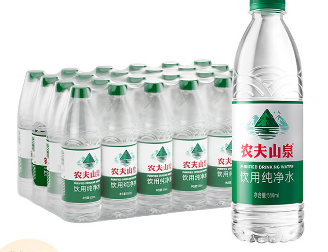 农夫山泉新品上市,纯净水550ml装来袭,塑膜包装更便捷