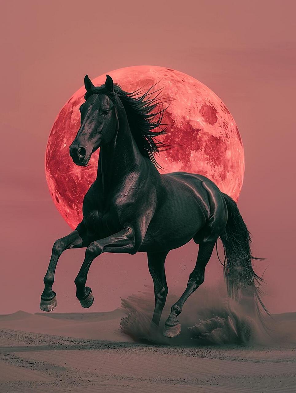 《乾坤未定,你我皆是黑马》 黑马奔腾,蹄声如雷, 踏破尘埃,冲破天际.