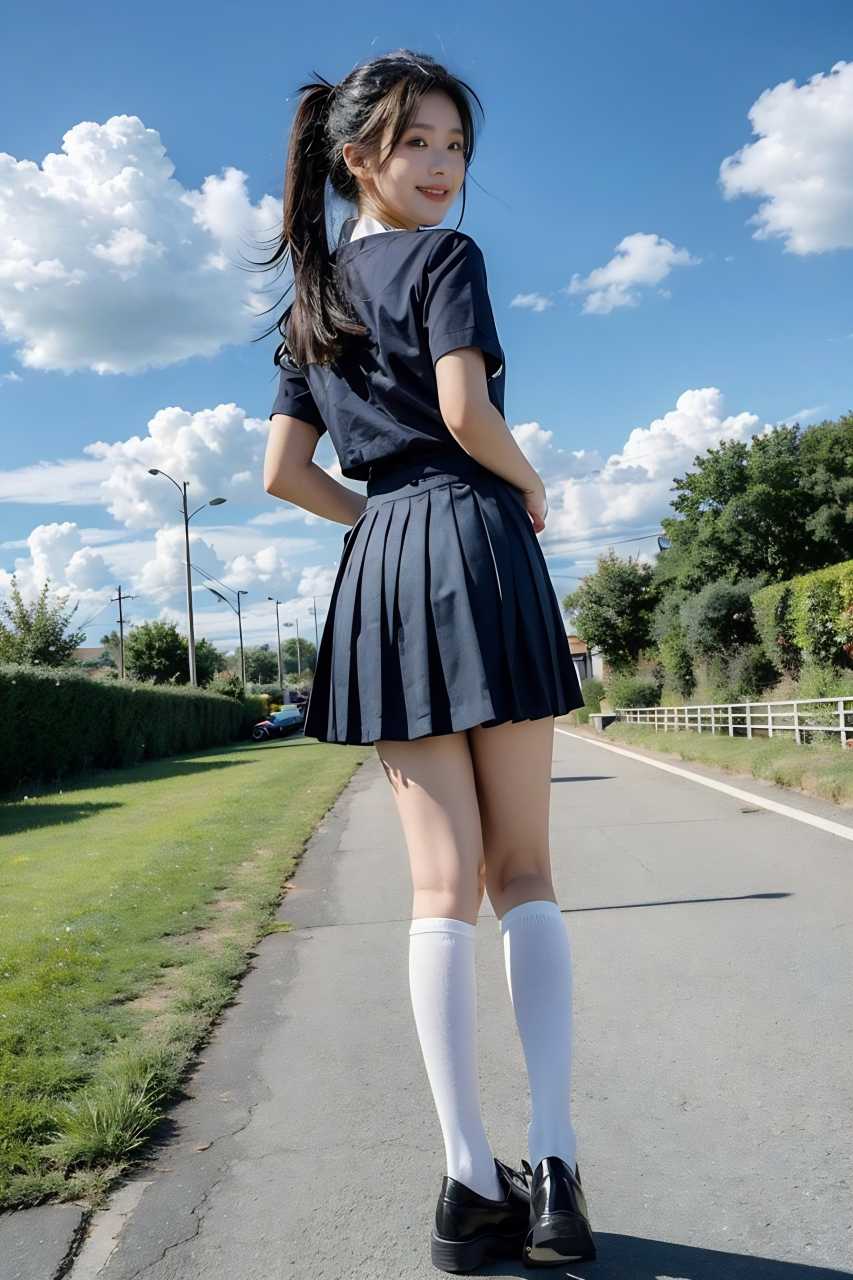 美腿学妹搭配jk制服#图文动态同步大赛