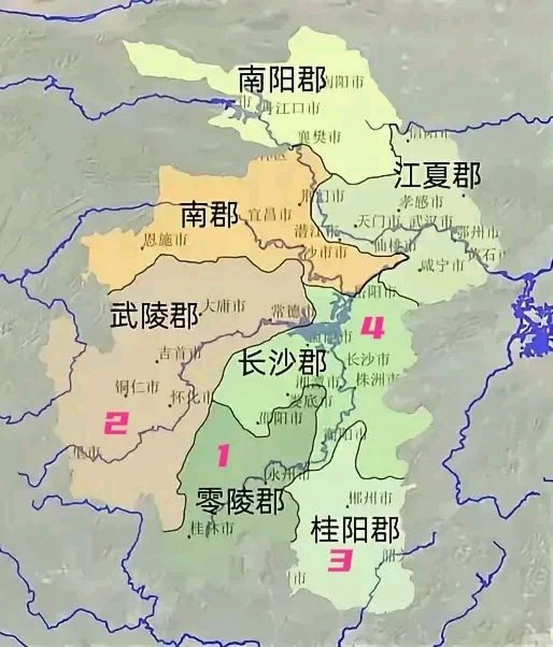 三国时荆州七郡地图图片