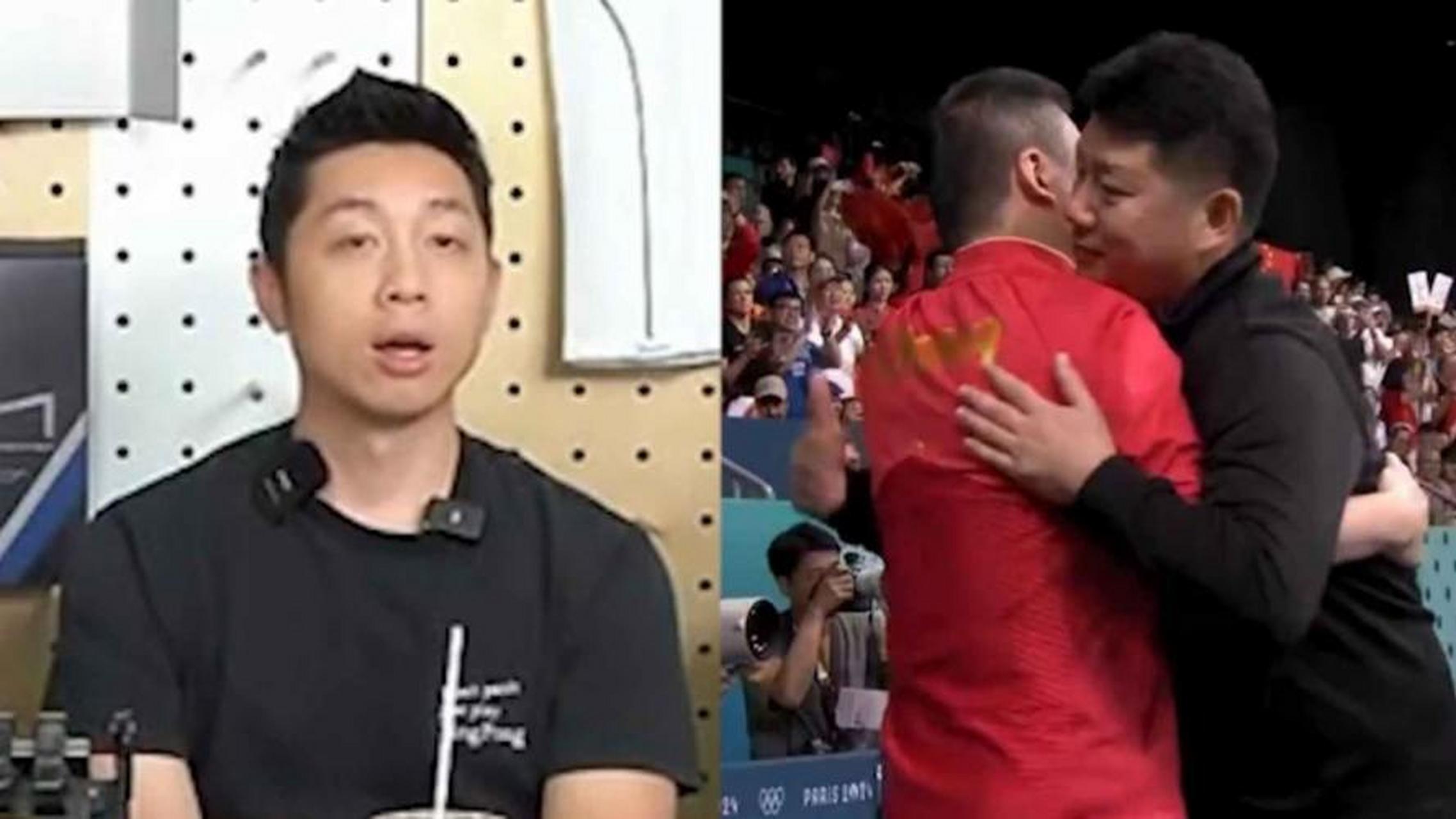 许昕吃瓜中韩两国教练激动相拥 网友:哈哈哈,许昕还是太全面了.