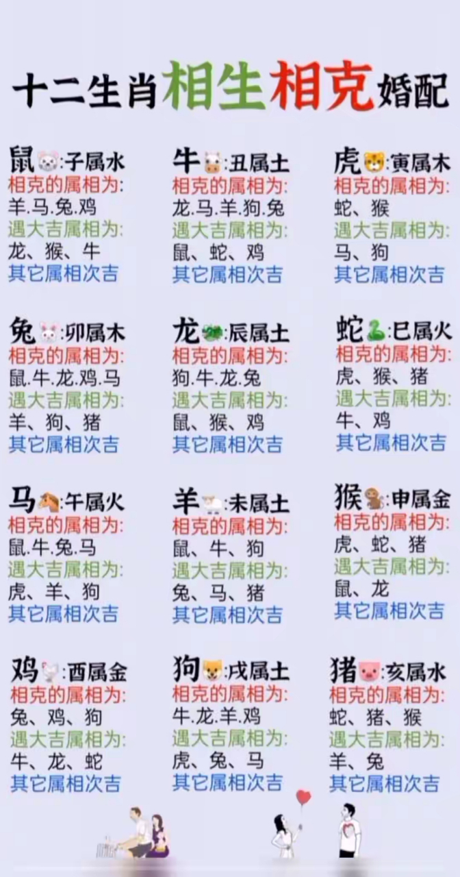 十二生肖相生相克,老祖宗的智慧不是我们能懂的!